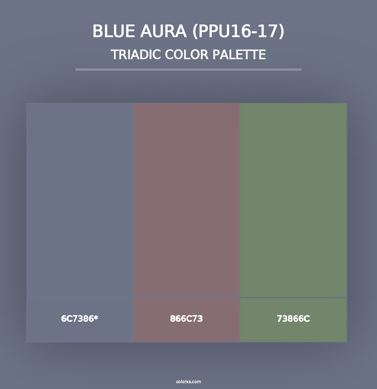 Blue Aura (PPU16-17) - Triadic Color Palette