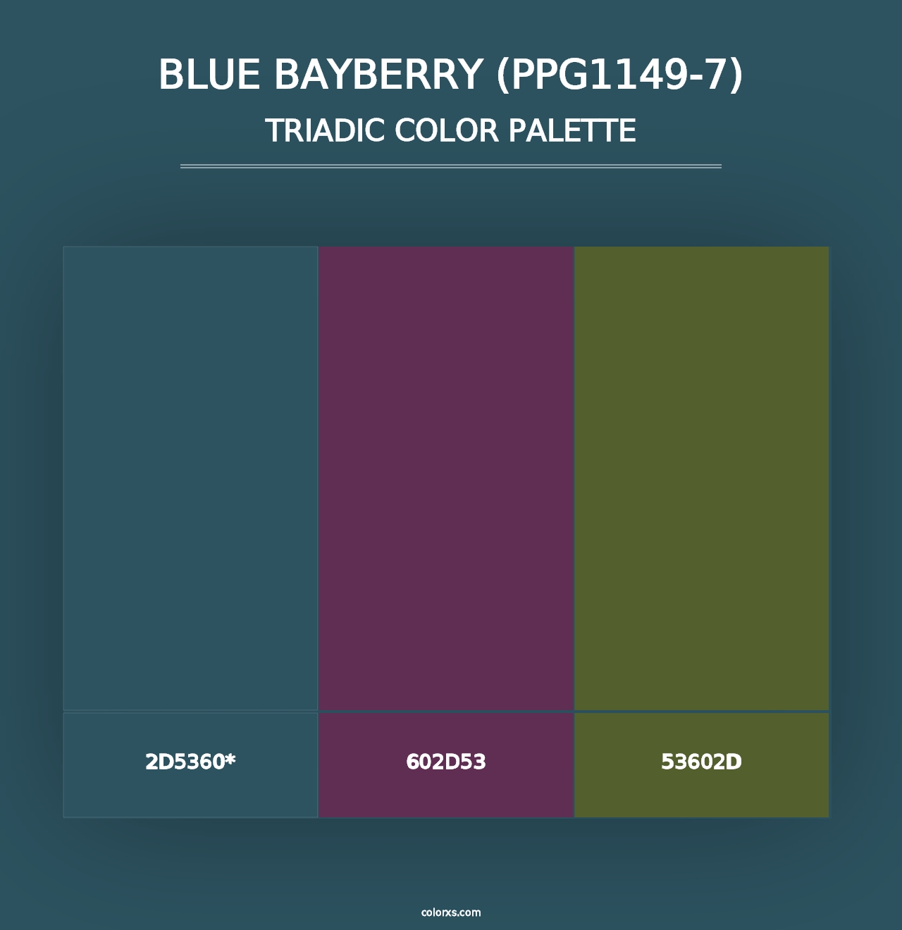 Blue Bayberry (PPG1149-7) - Triadic Color Palette