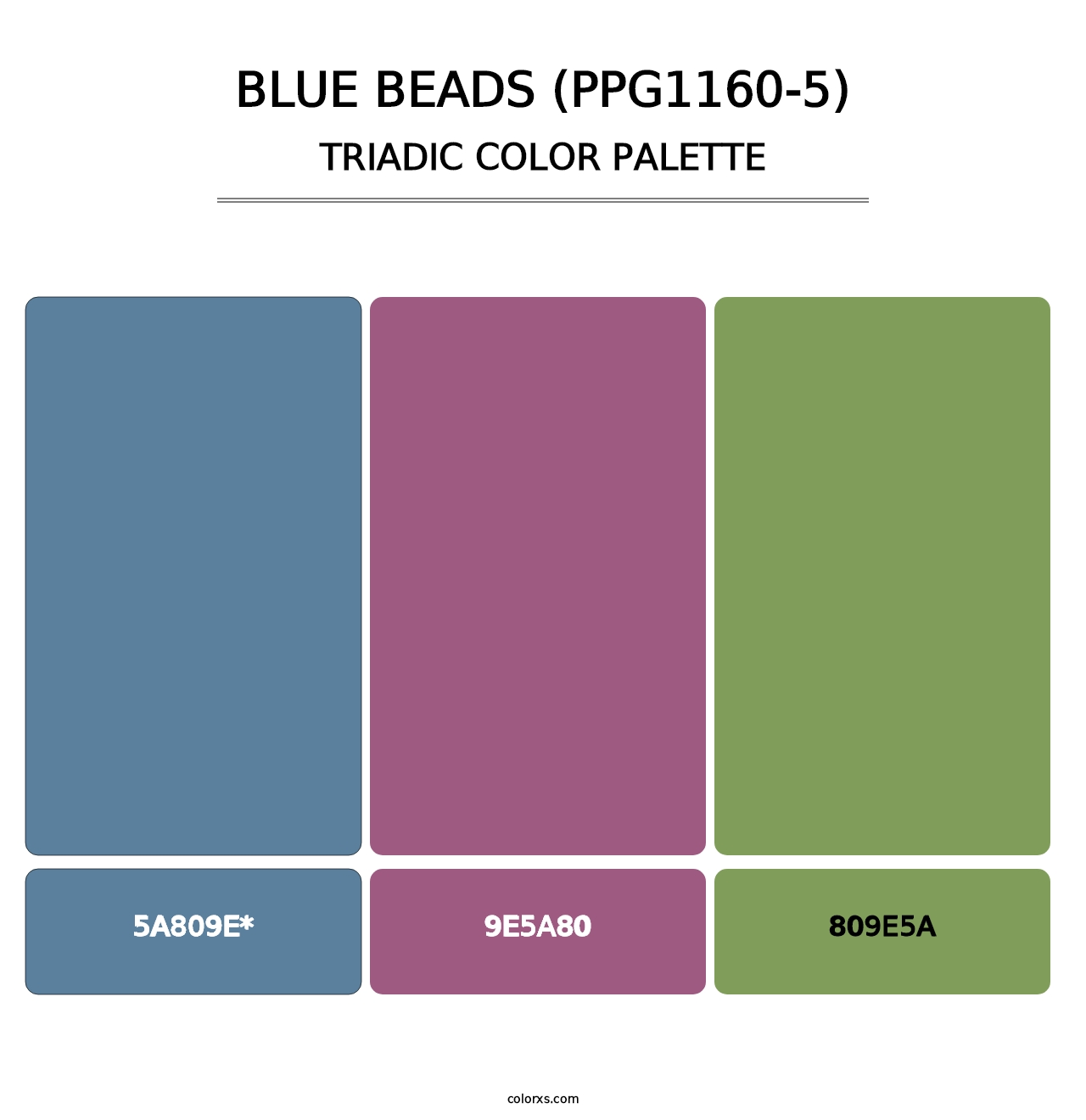 Blue Beads (PPG1160-5) - Triadic Color Palette