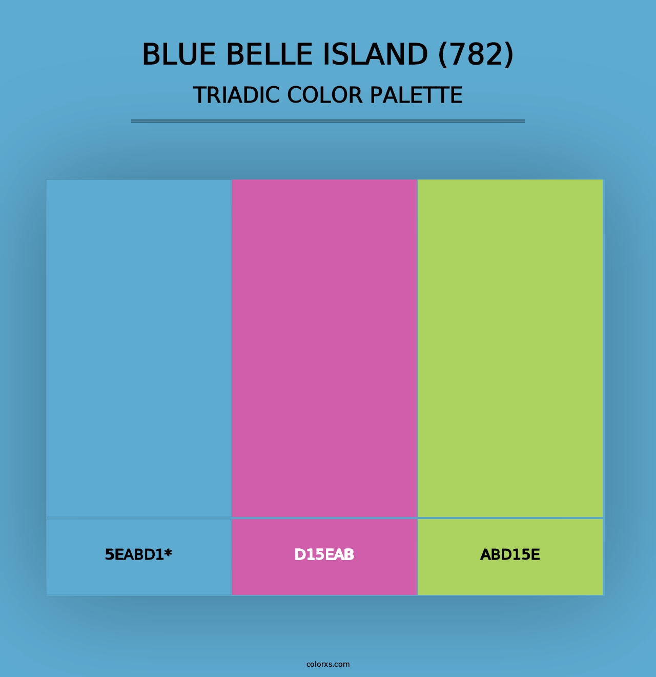 Blue Belle Island (782) - Triadic Color Palette