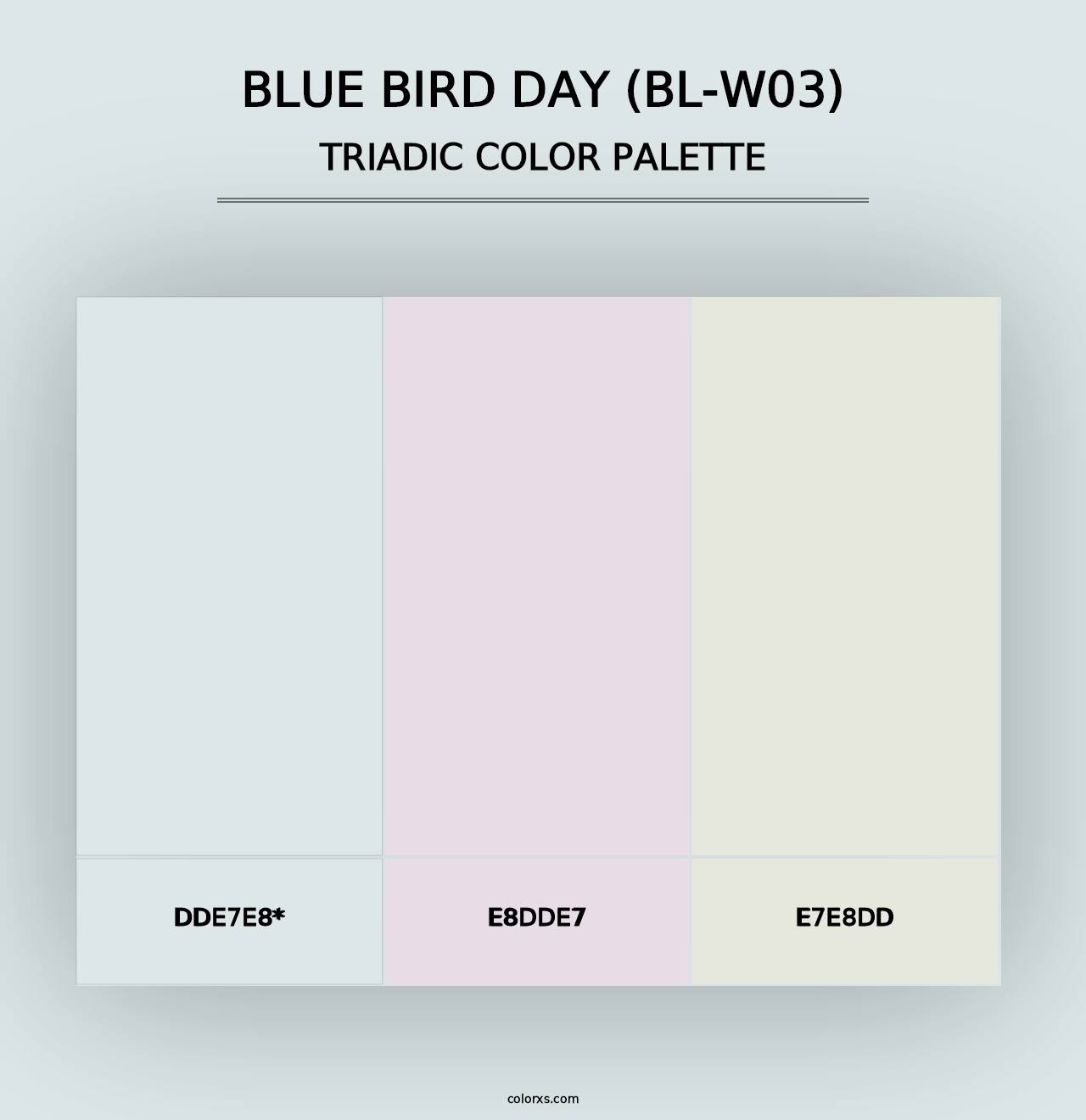 Blue Bird Day (BL-W03) - Triadic Color Palette