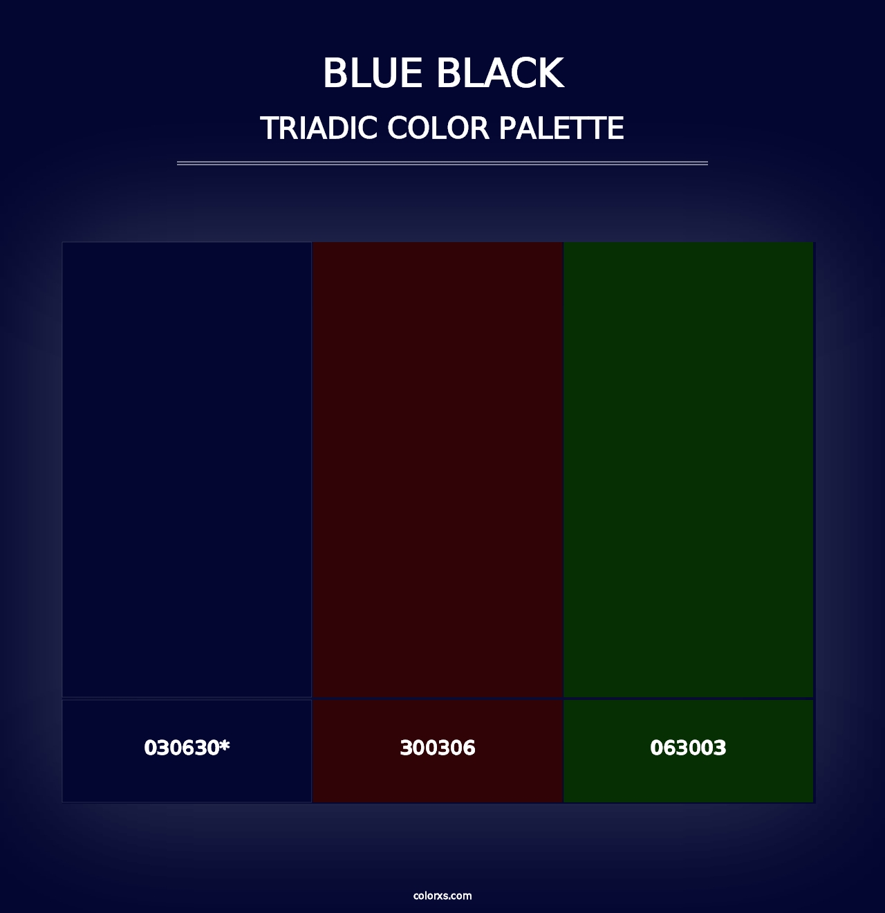 Blue Black - Triadic Color Palette