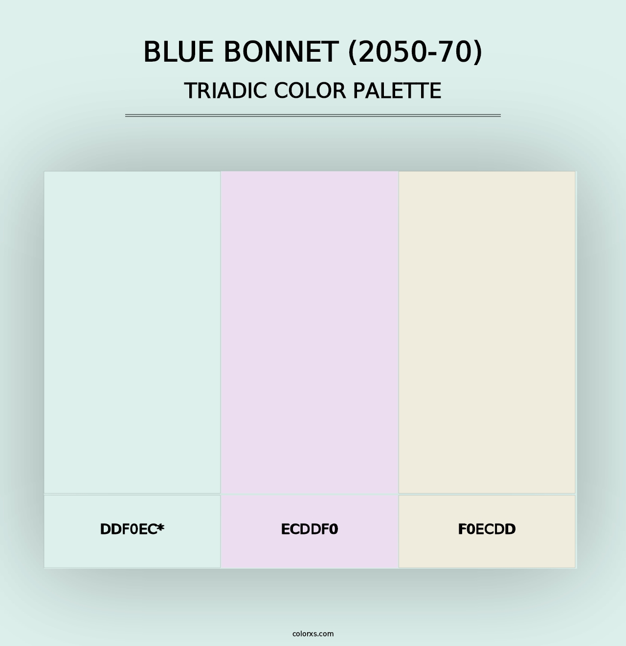 Blue Bonnet (2050-70) - Triadic Color Palette