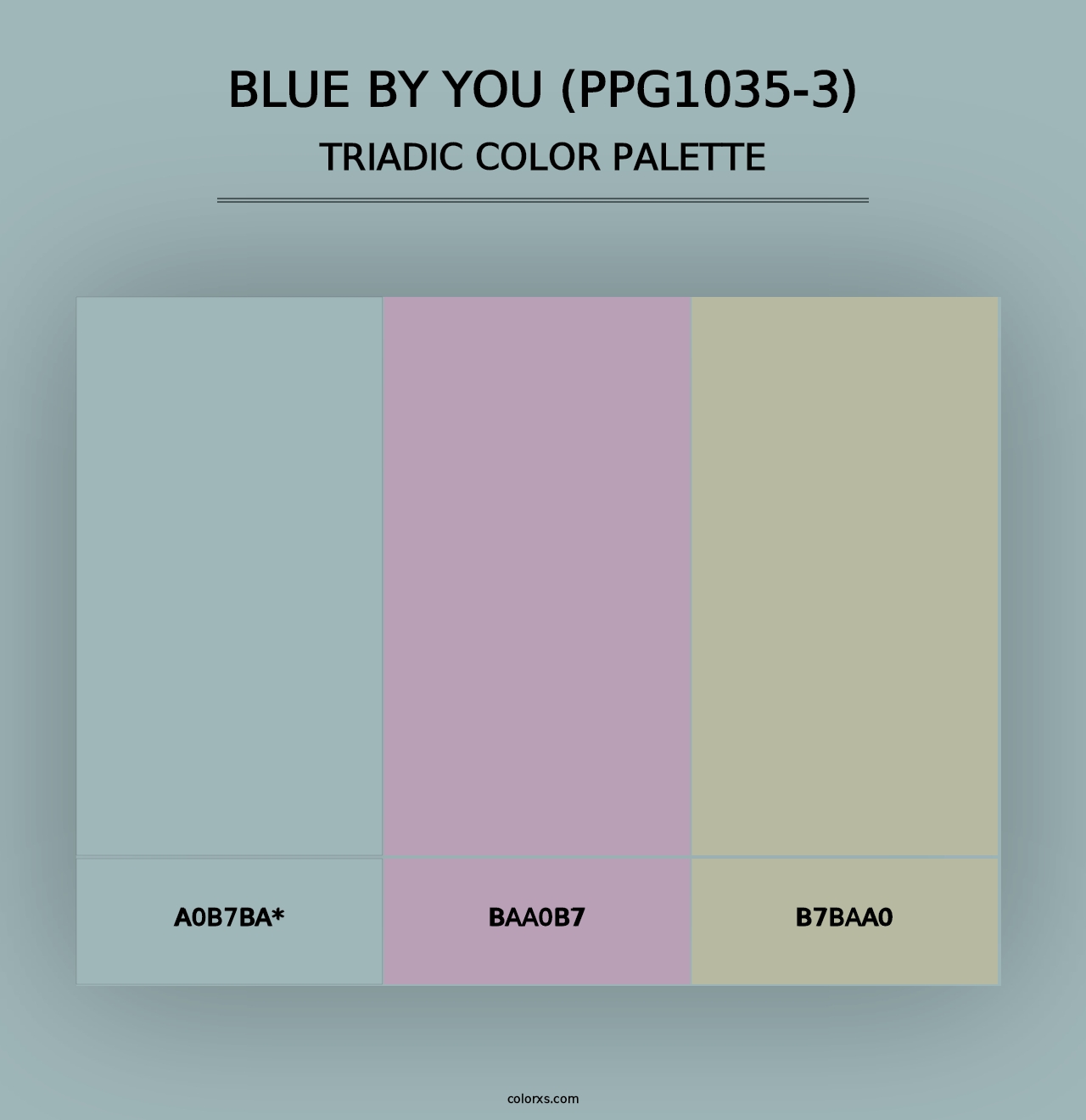 Blue By You (PPG1035-3) - Triadic Color Palette