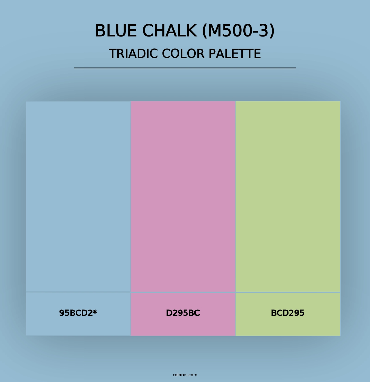 Blue Chalk (M500-3) - Triadic Color Palette