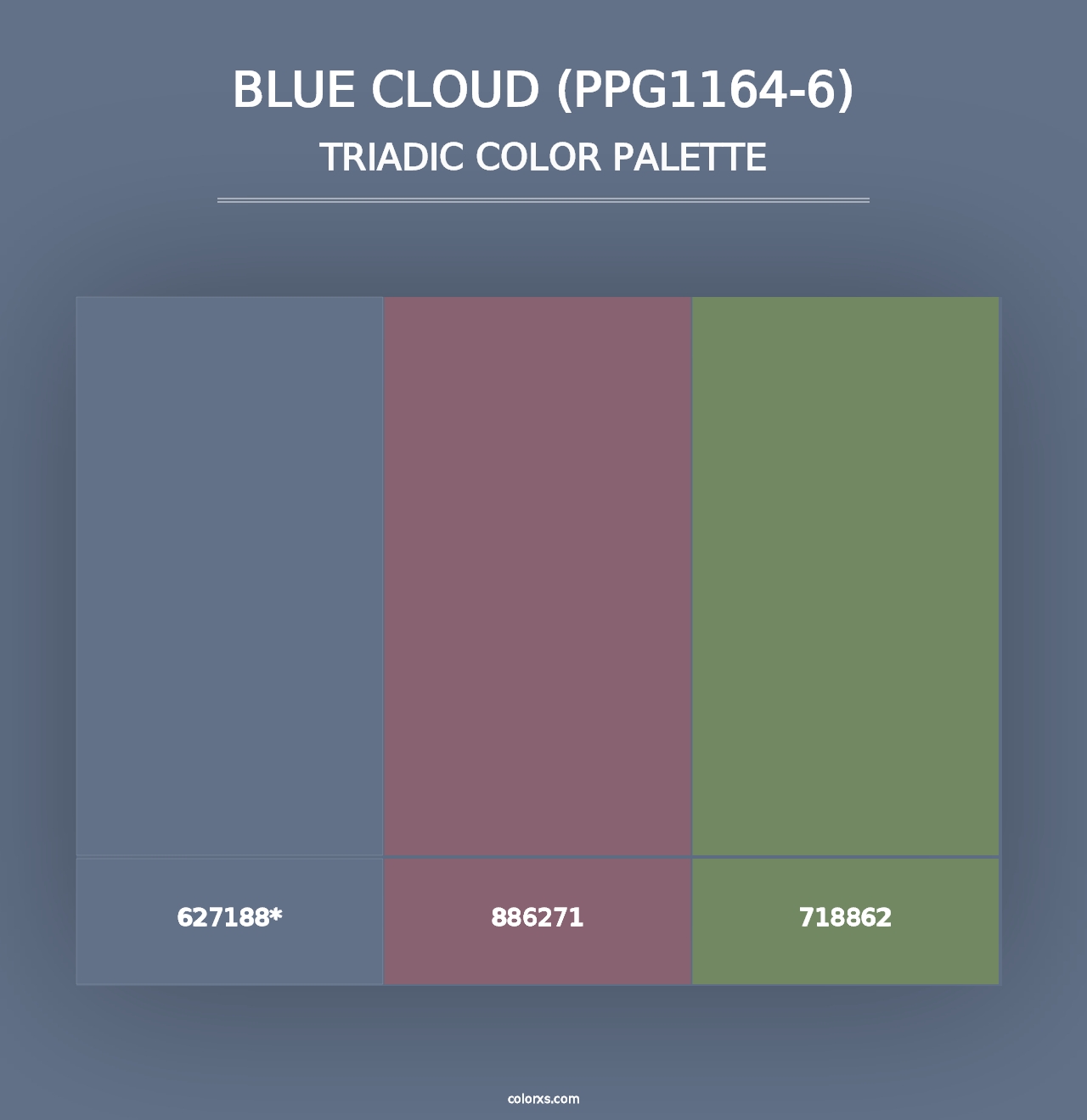 Blue Cloud (PPG1164-6) - Triadic Color Palette