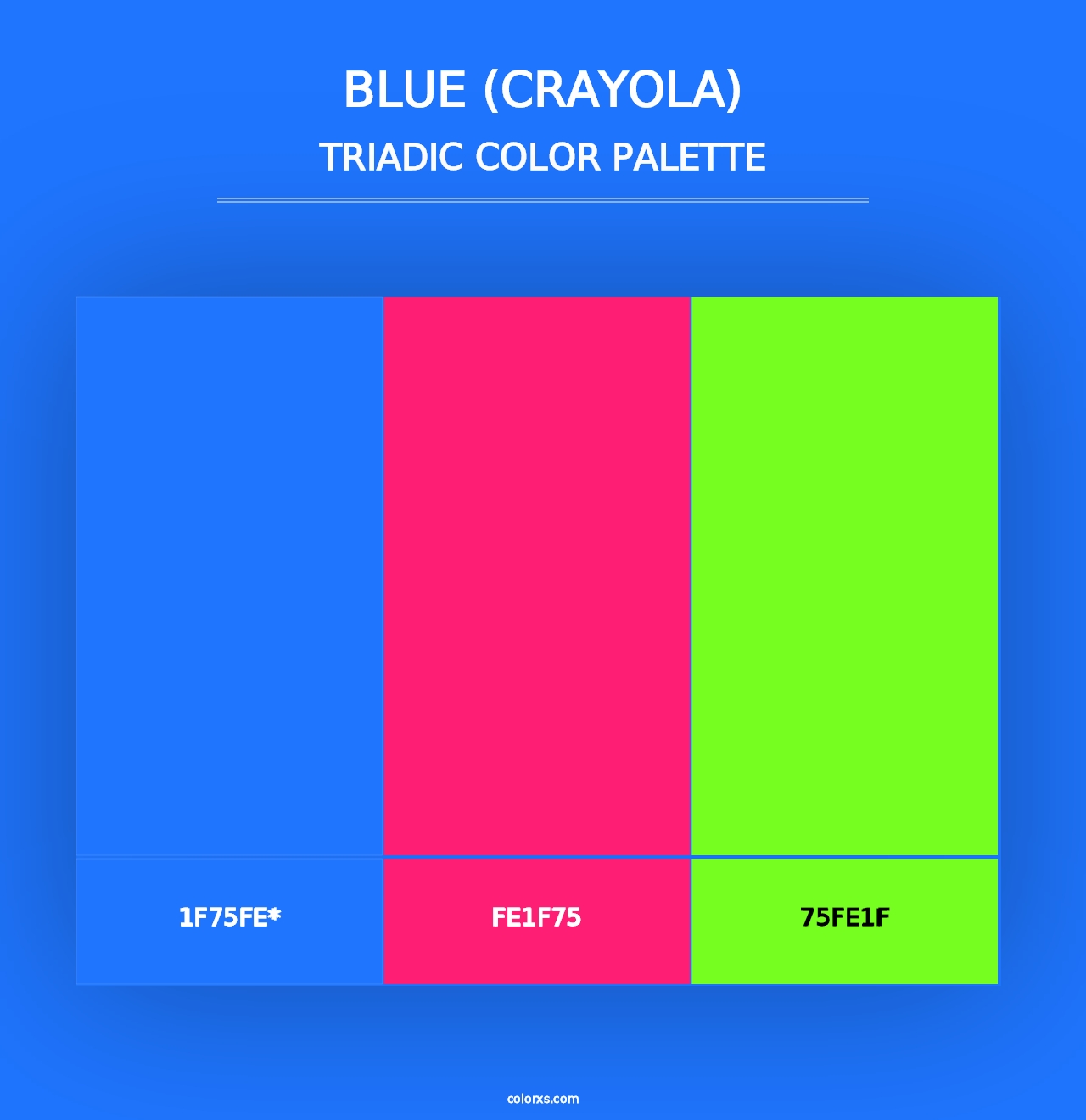 Blue (Crayola) - Triadic Color Palette