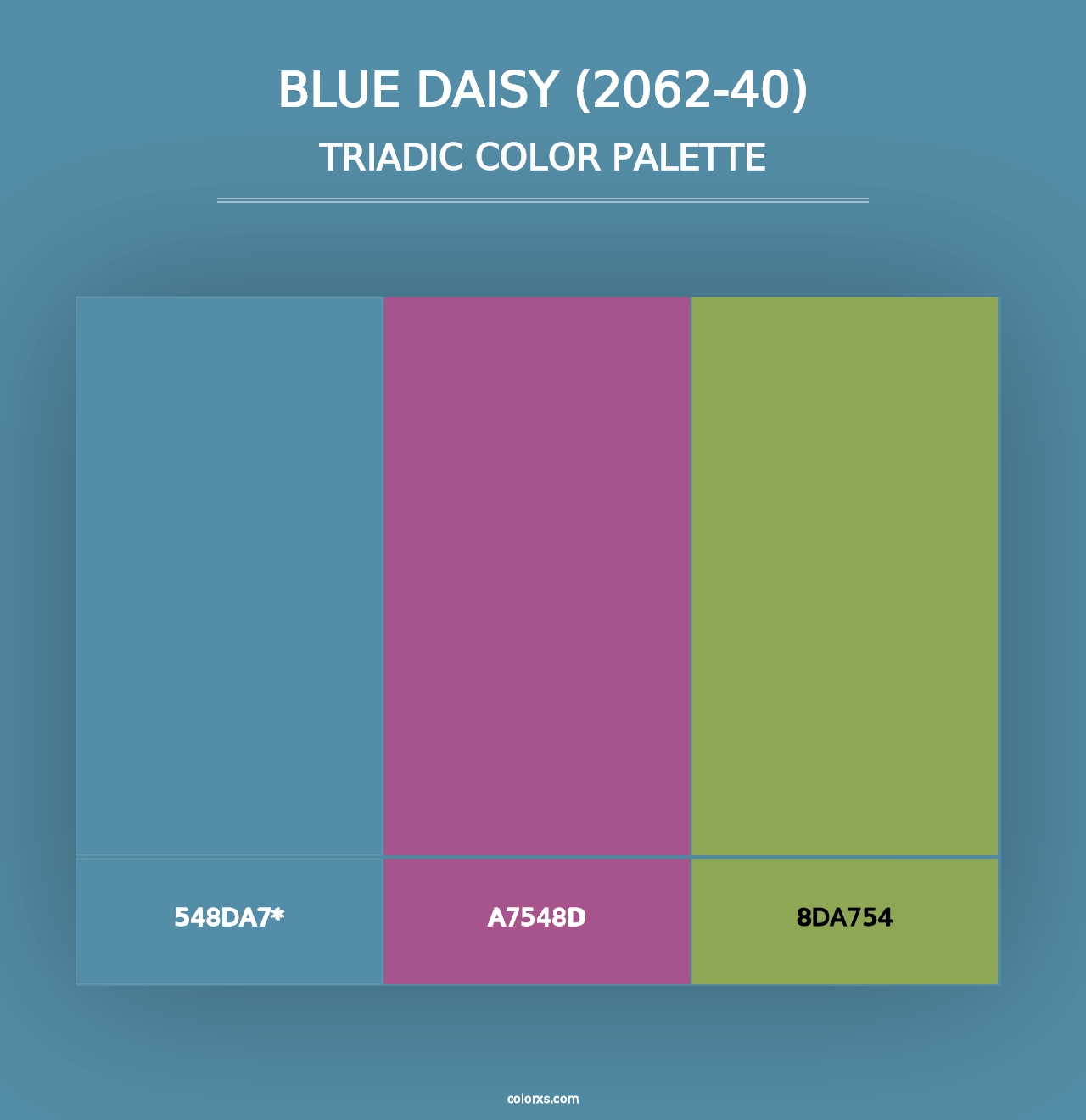 Blue Daisy (2062-40) - Triadic Color Palette