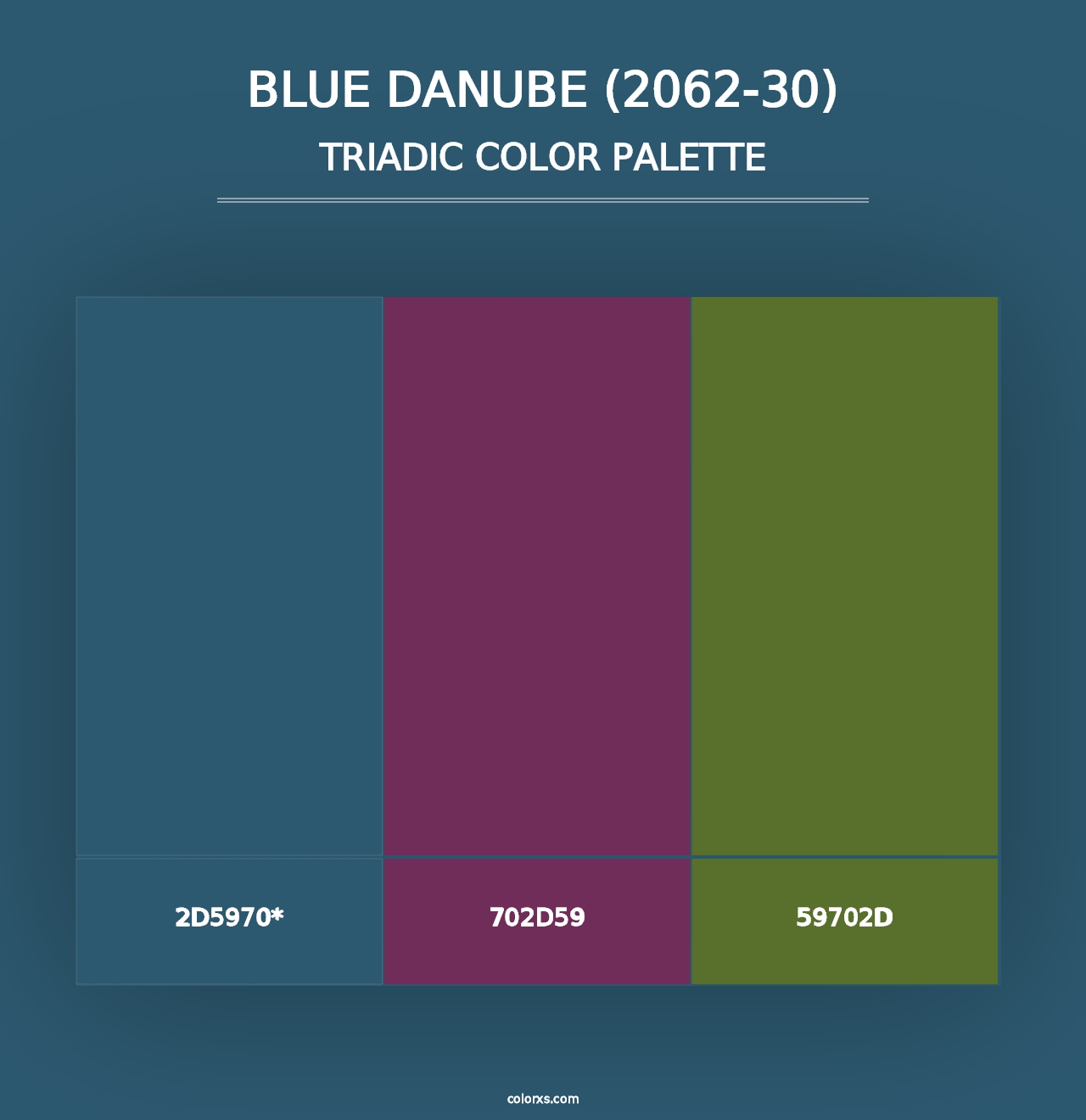 Blue Danube (2062-30) - Triadic Color Palette