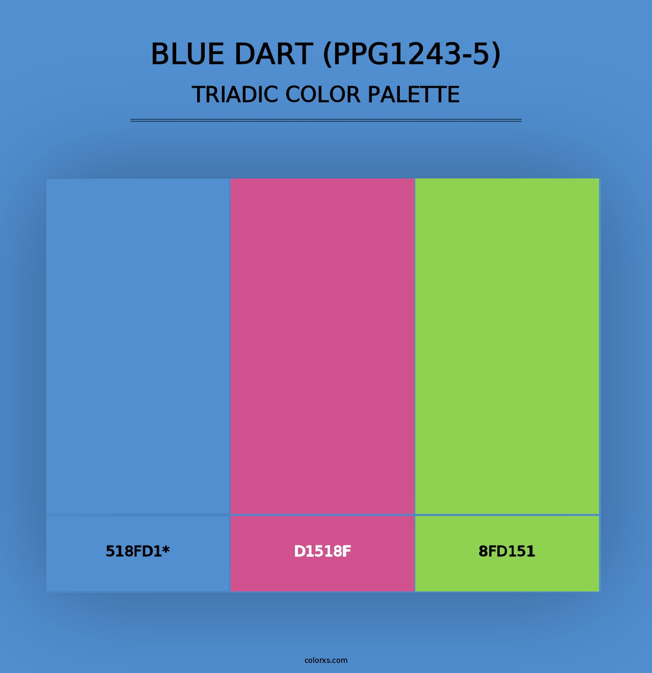 Blue Dart (PPG1243-5) - Triadic Color Palette