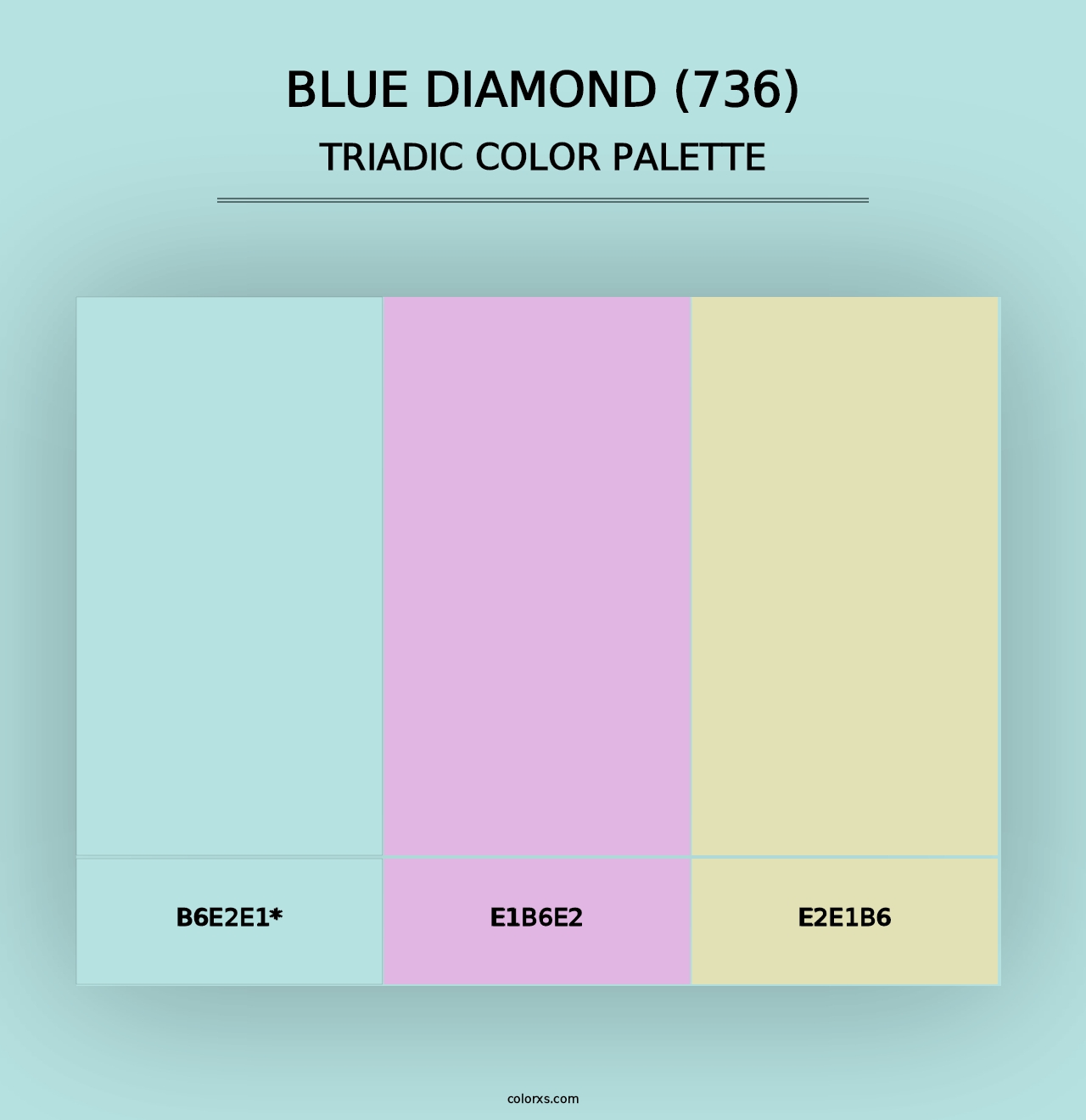 Blue Diamond (736) - Triadic Color Palette