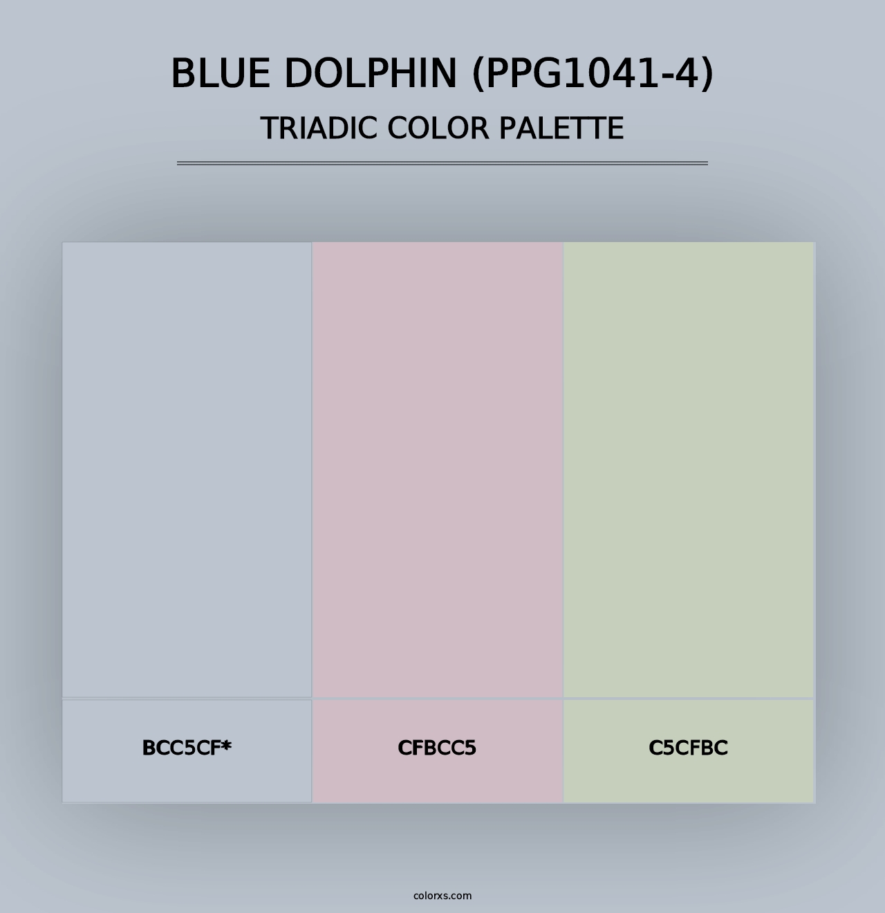 Blue Dolphin (PPG1041-4) - Triadic Color Palette