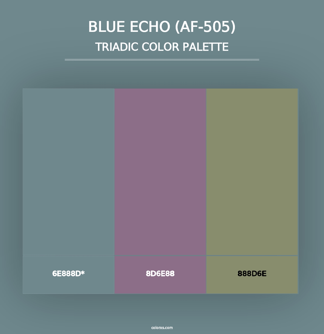 Blue Echo (AF-505) - Triadic Color Palette