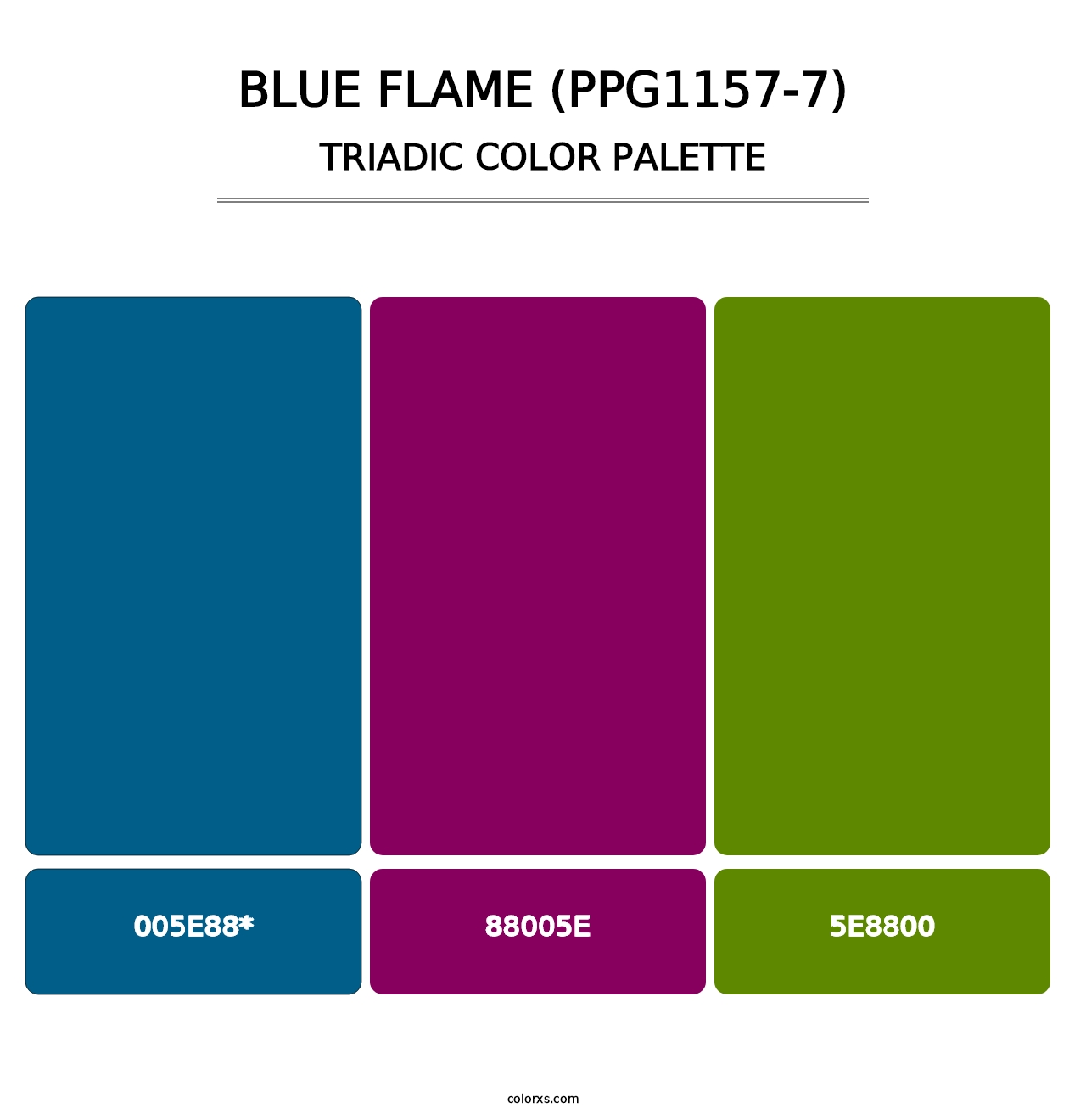 Blue Flame (PPG1157-7) - Triadic Color Palette