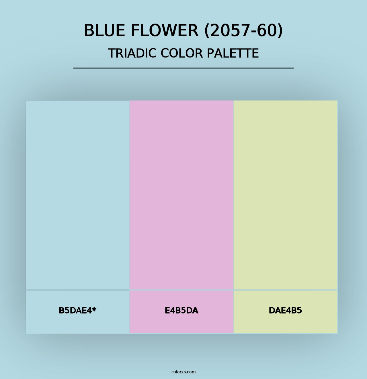 Blue Flower (2057-60) - Triadic Color Palette