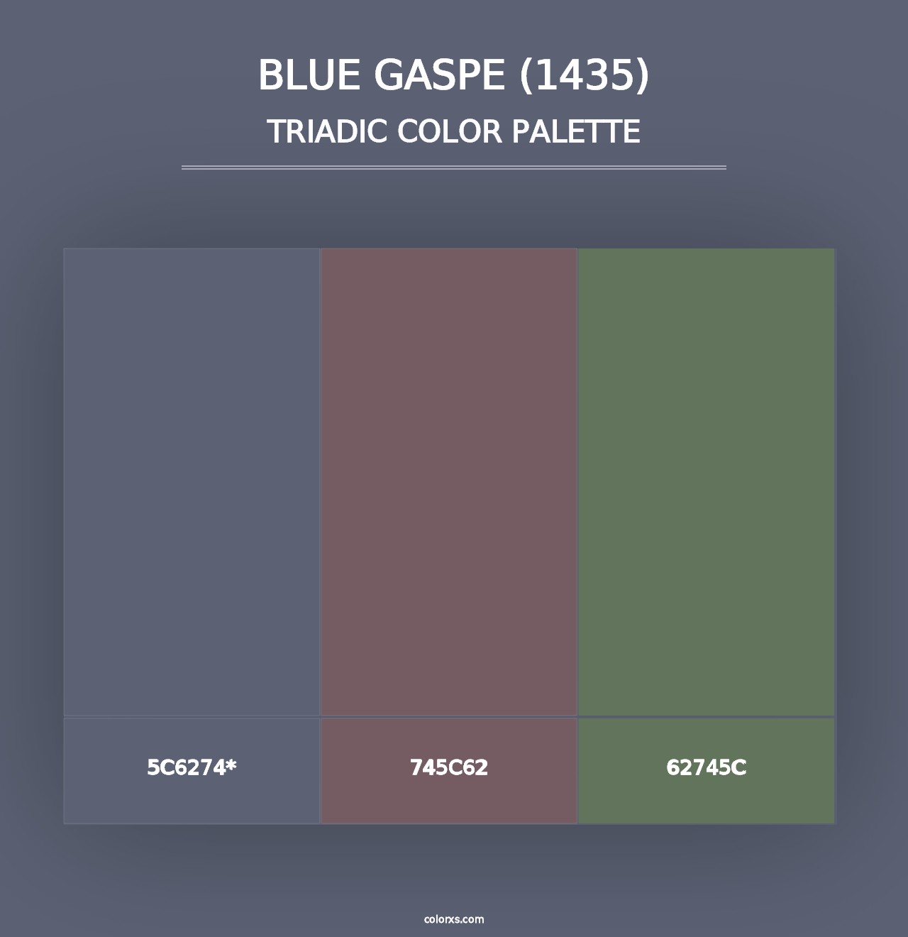 Blue Gaspe (1435) - Triadic Color Palette