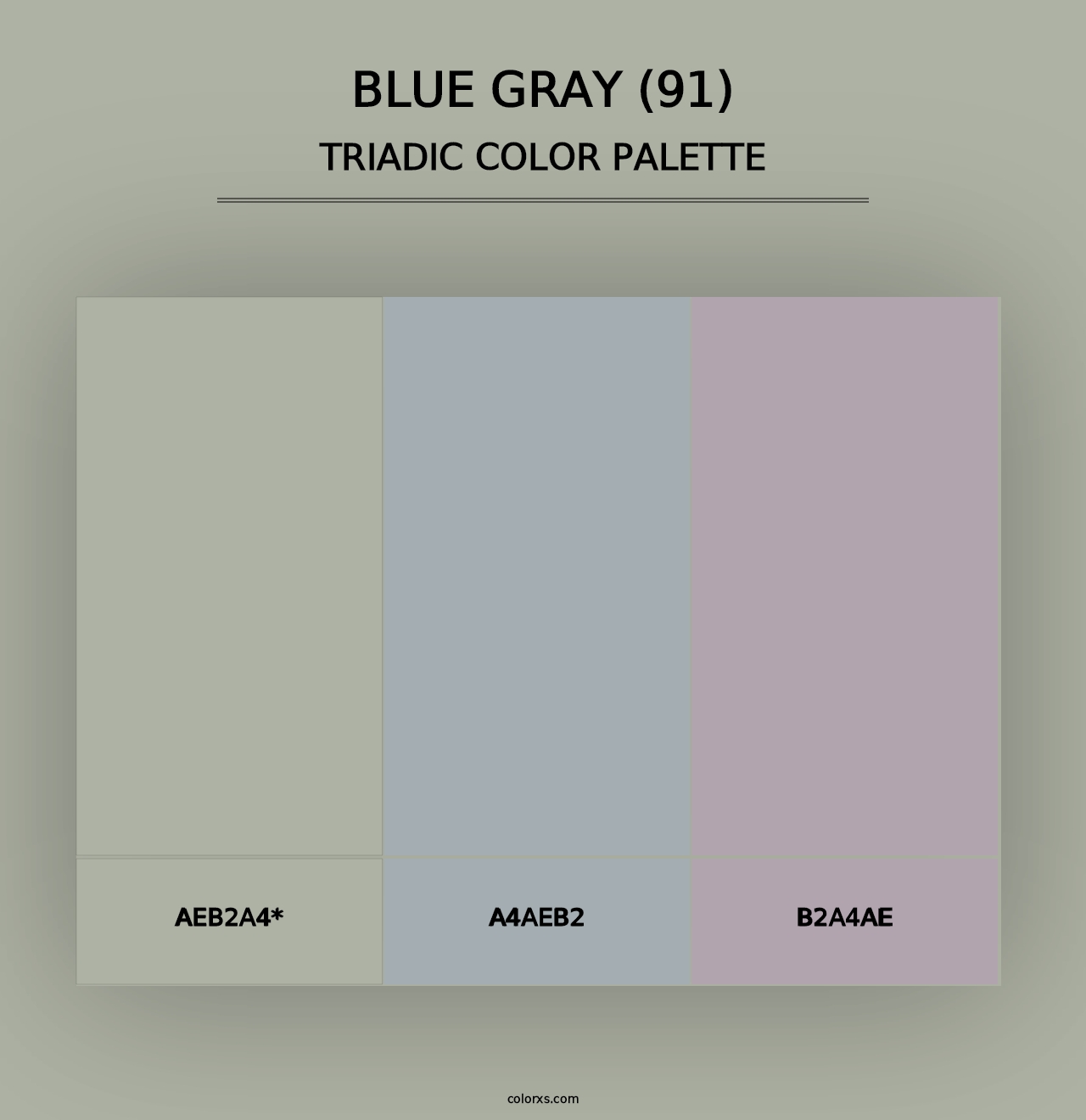 Blue Gray (91) - Triadic Color Palette