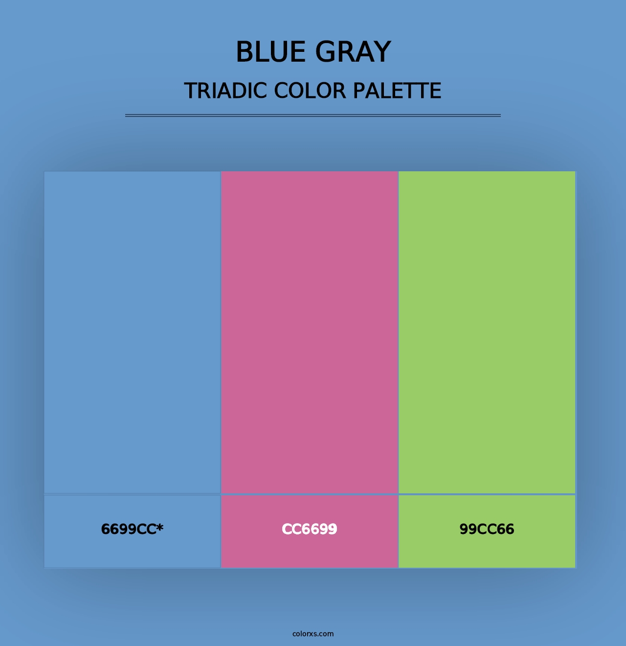 Blue Gray - Triadic Color Palette