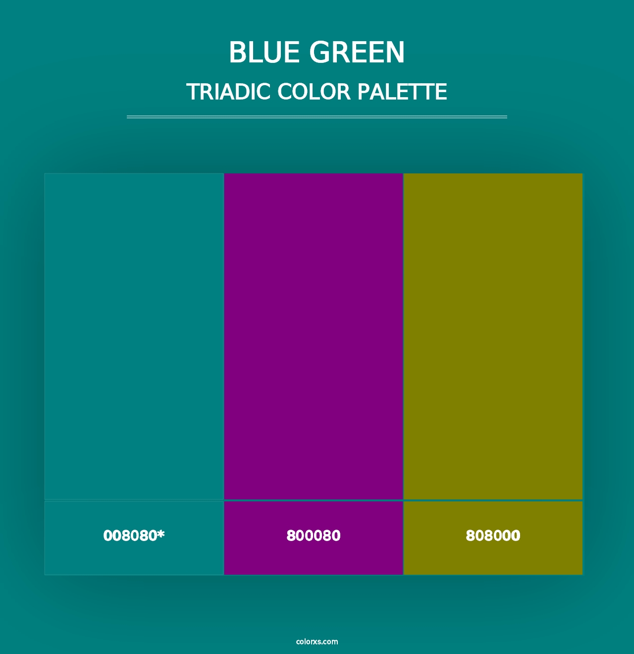 Blue Green - Triadic Color Palette