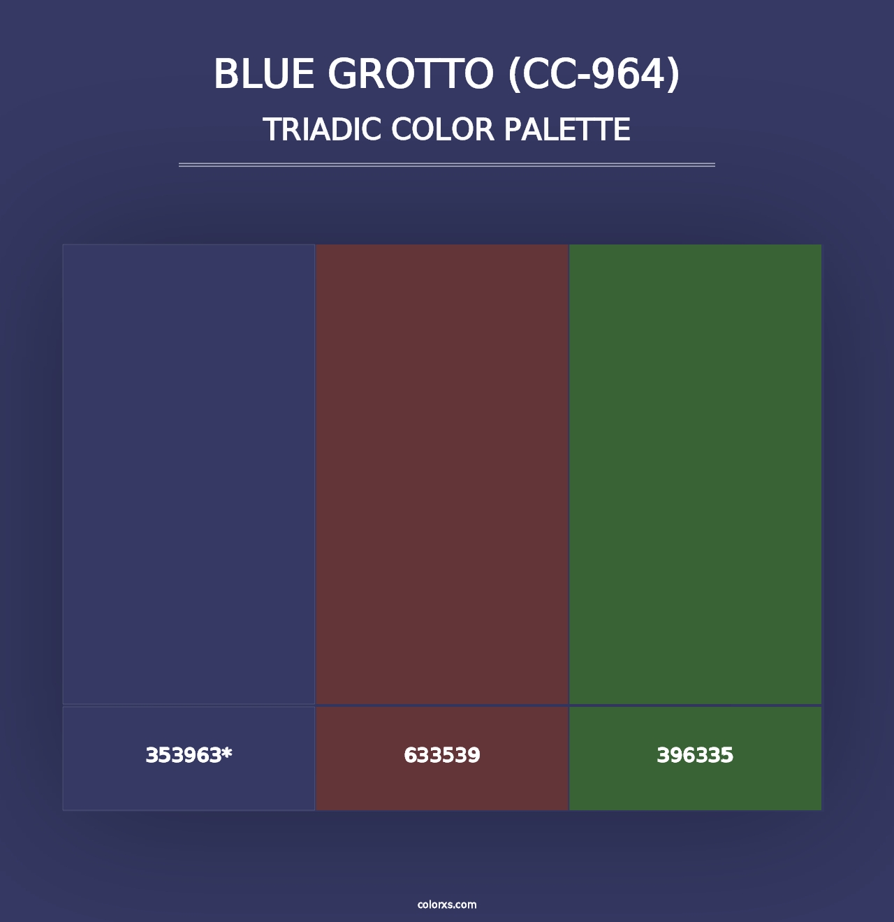 Blue Grotto (CC-964) - Triadic Color Palette