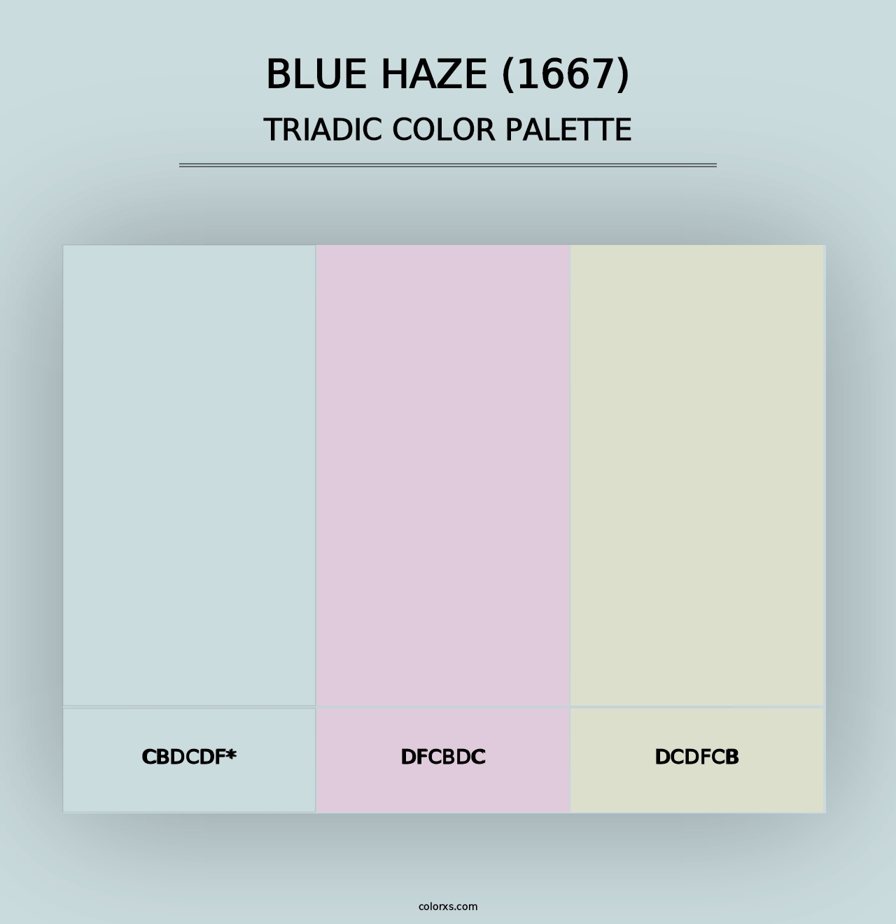 Blue Haze (1667) - Triadic Color Palette