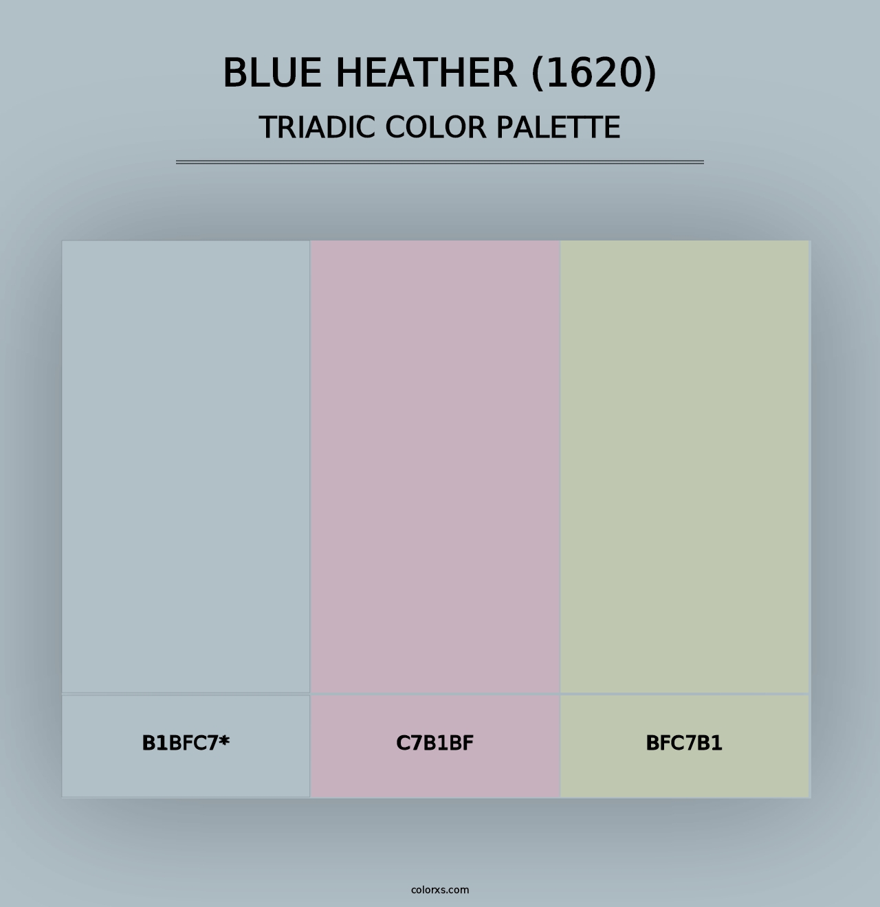 Blue Heather (1620) - Triadic Color Palette