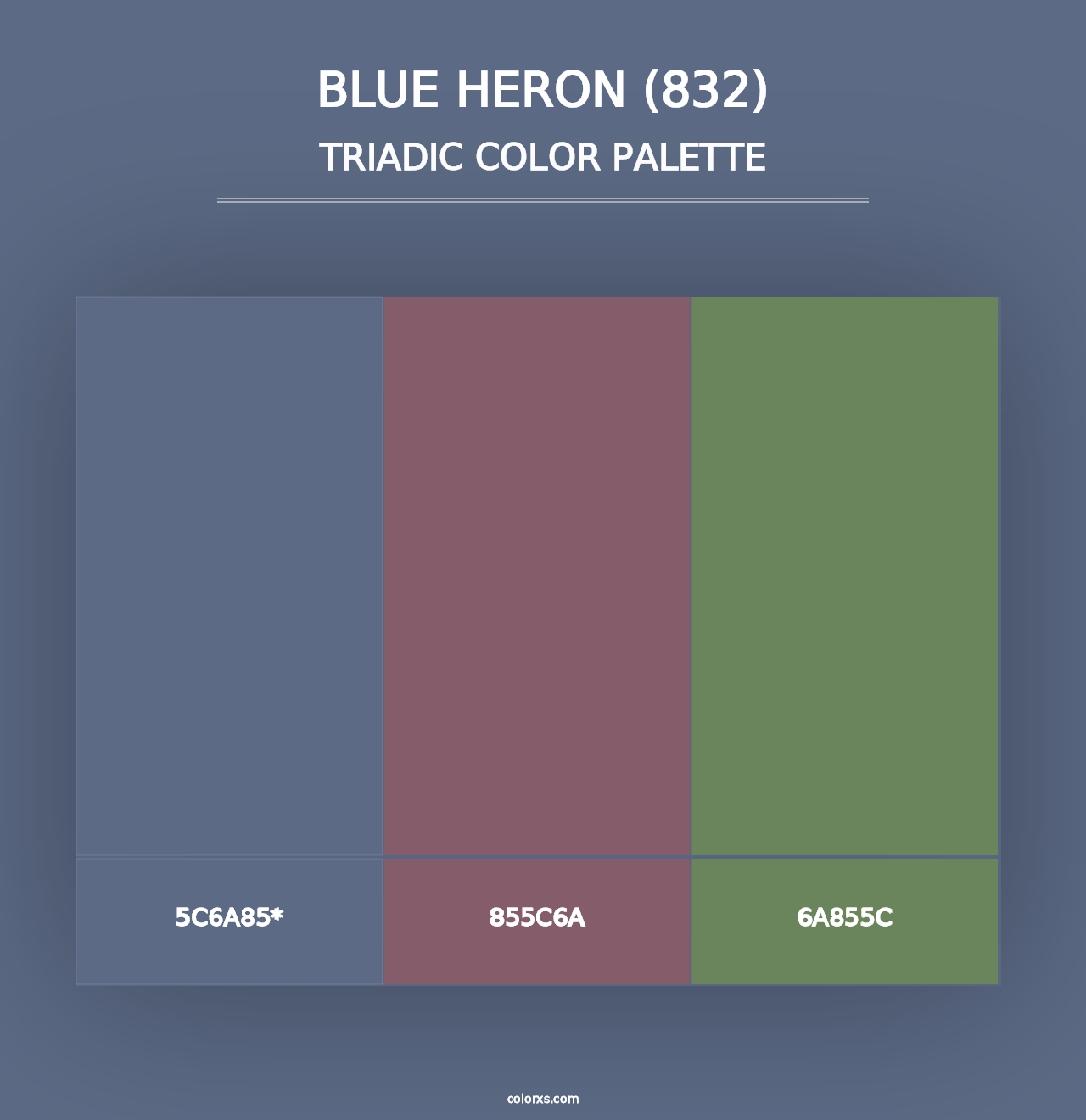 Blue Heron (832) - Triadic Color Palette