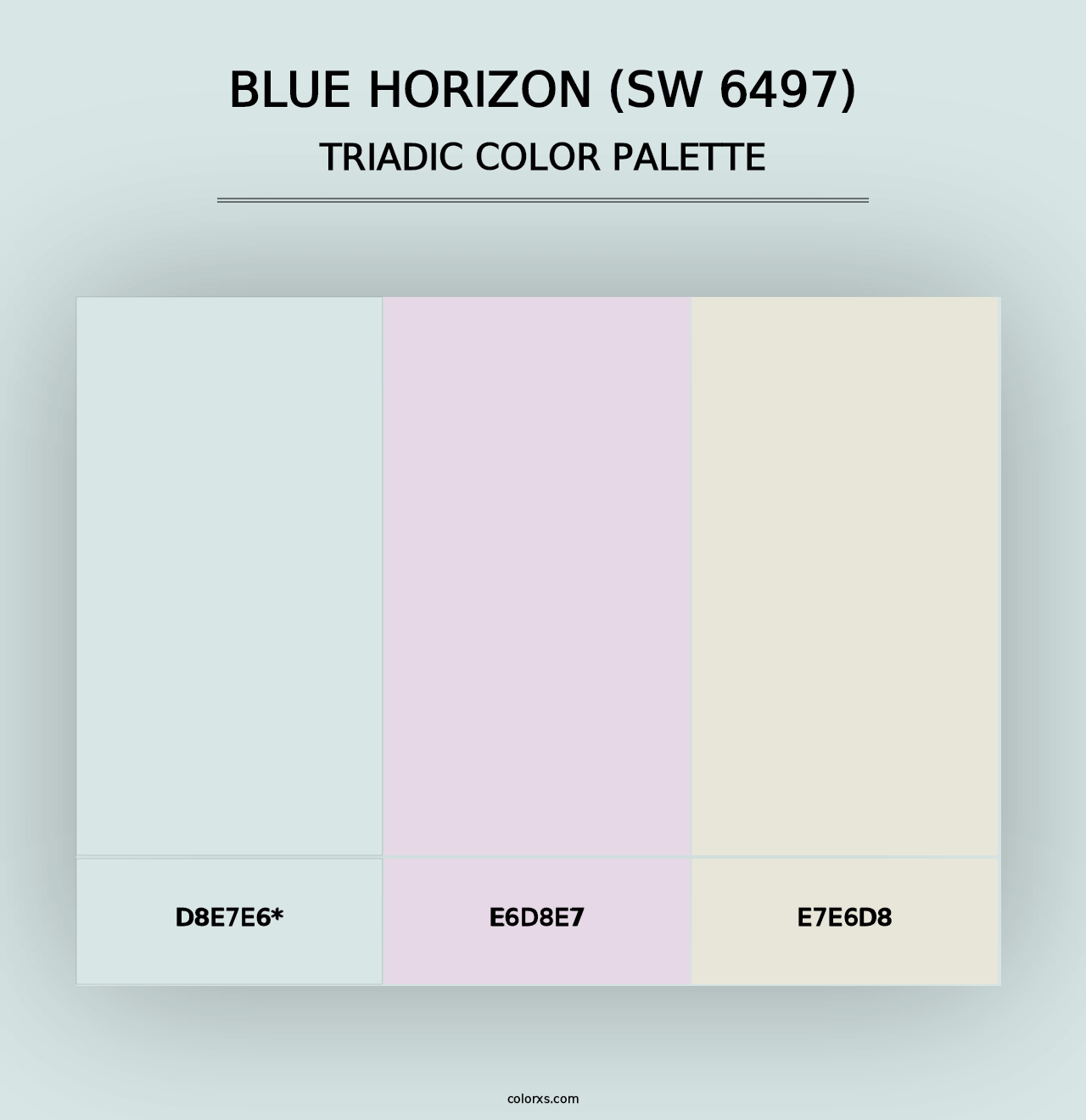 Blue Horizon (SW 6497) - Triadic Color Palette