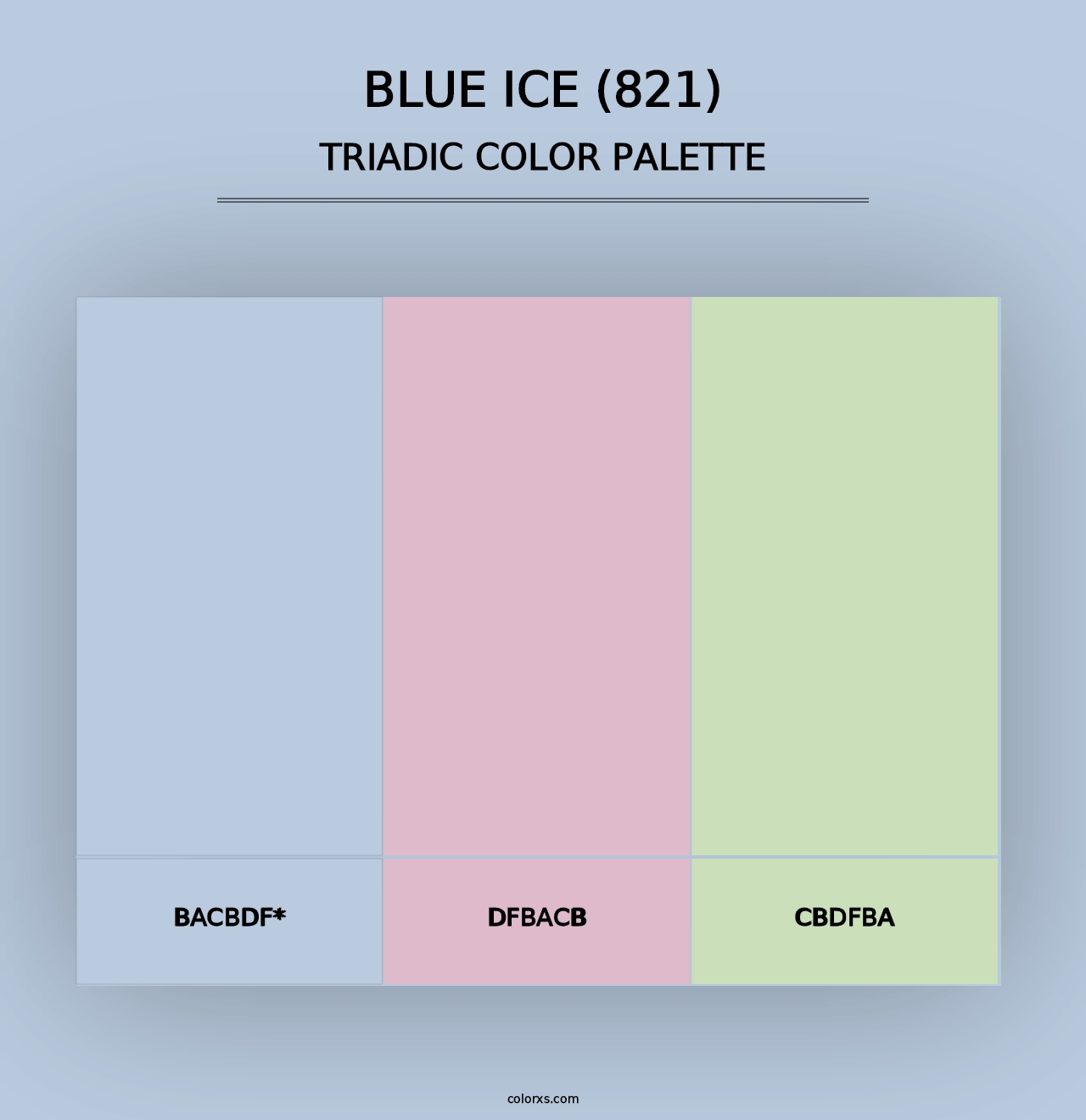 Blue Ice (821) - Triadic Color Palette