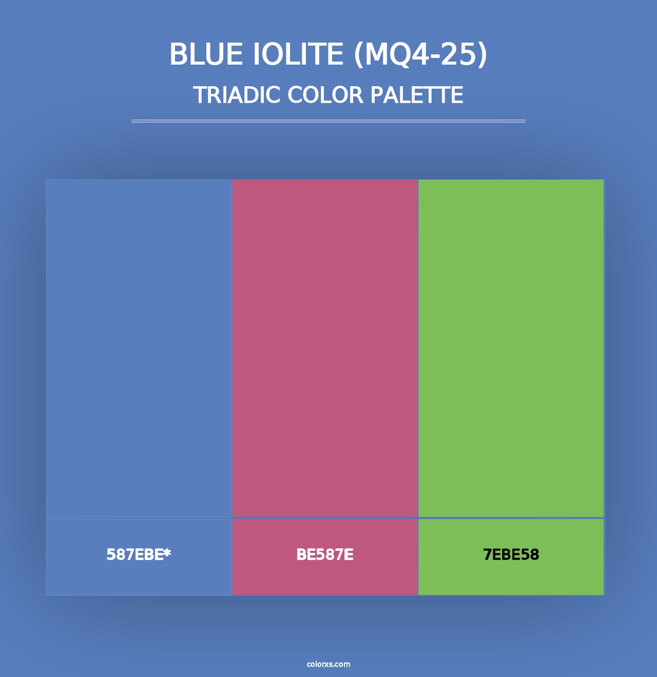 Blue Iolite (MQ4-25) - Triadic Color Palette