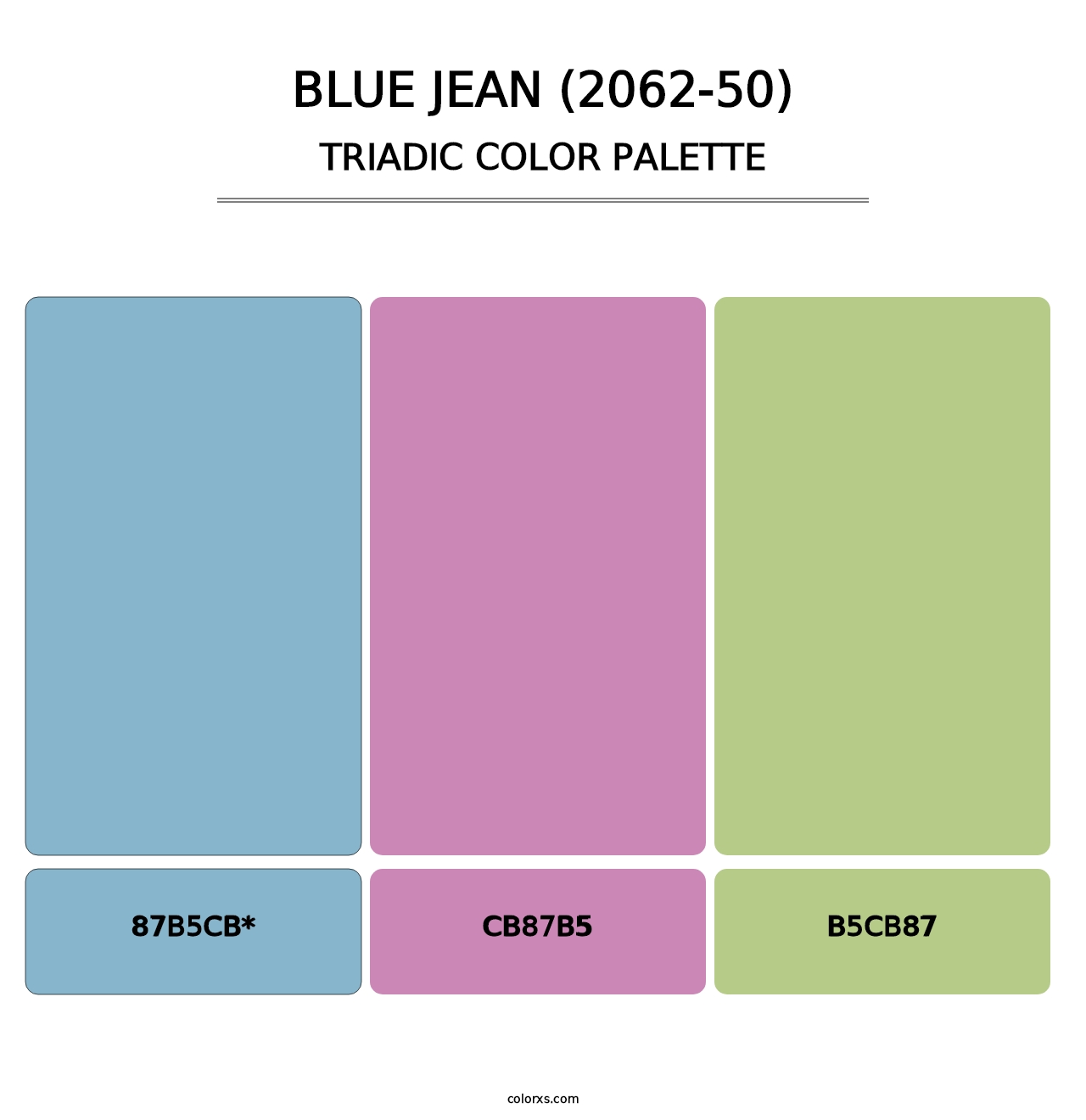 Blue Jean (2062-50) - Triadic Color Palette