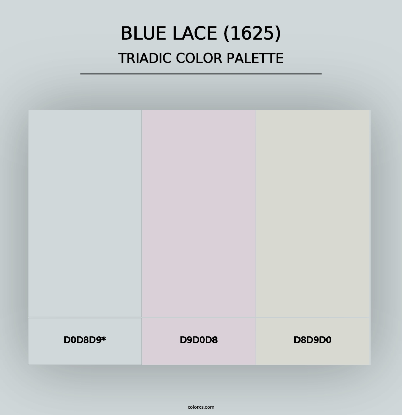 Blue Lace (1625) - Triadic Color Palette