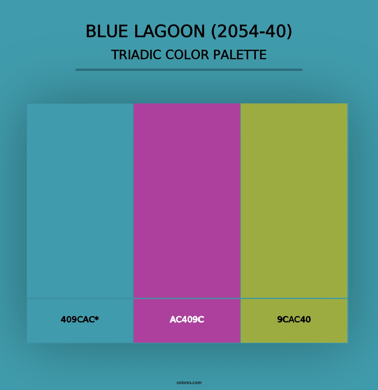 Blue Lagoon (2054-40) - Triadic Color Palette