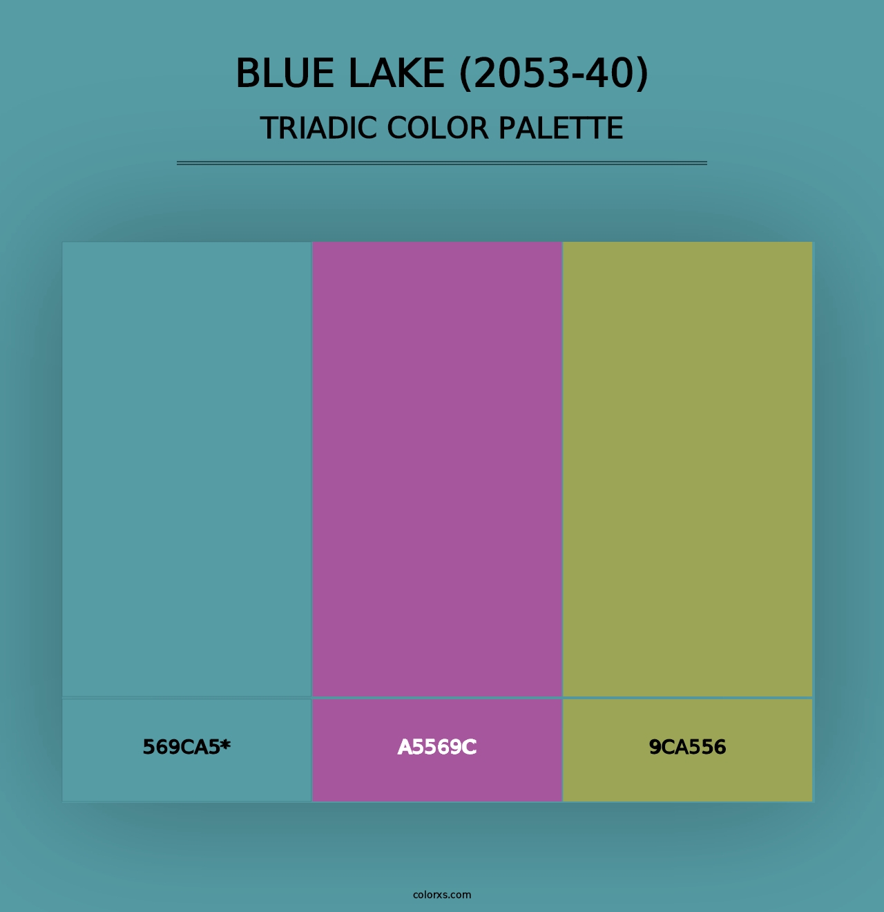 Blue Lake (2053-40) - Triadic Color Palette