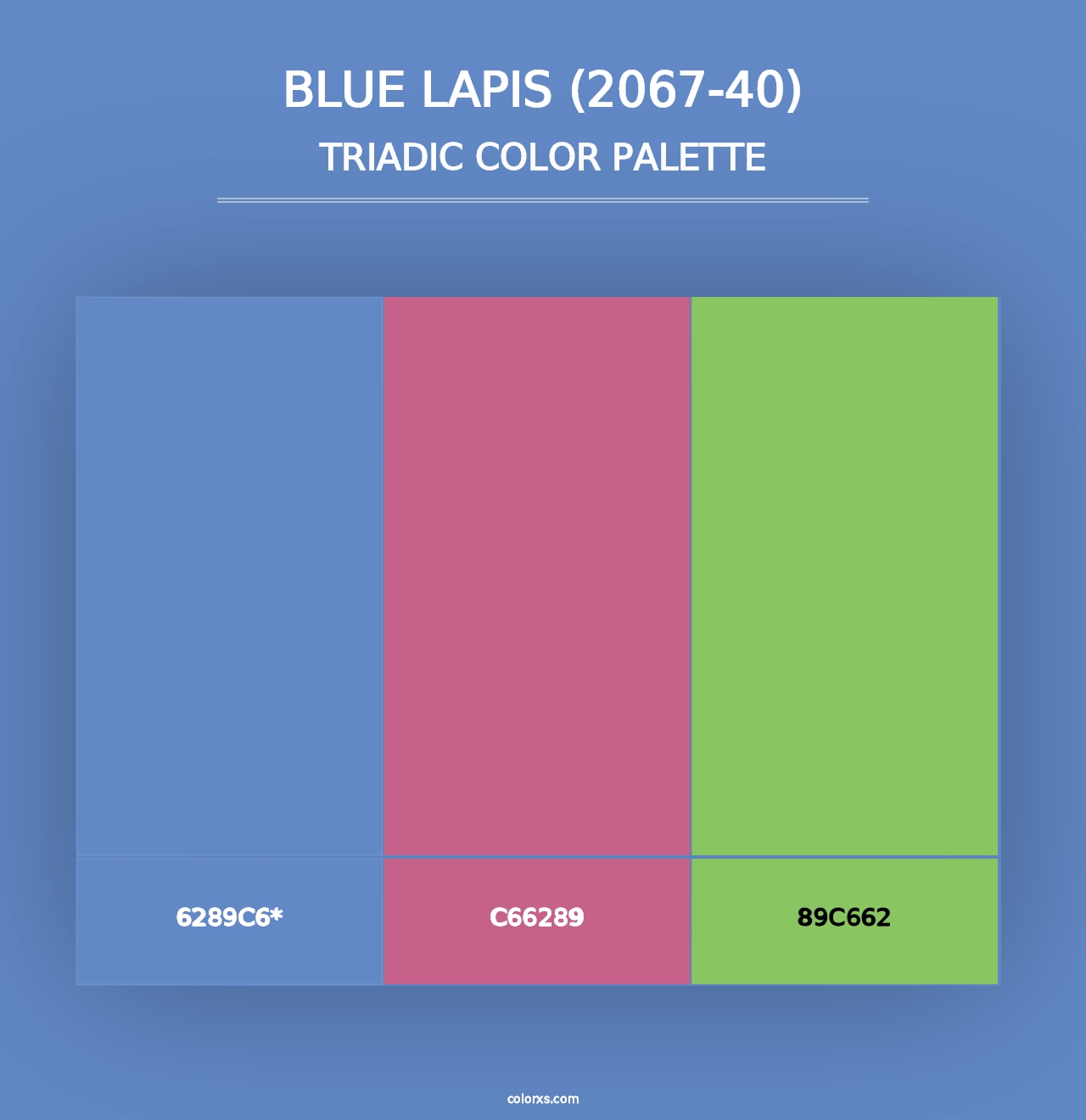 Blue Lapis (2067-40) - Triadic Color Palette