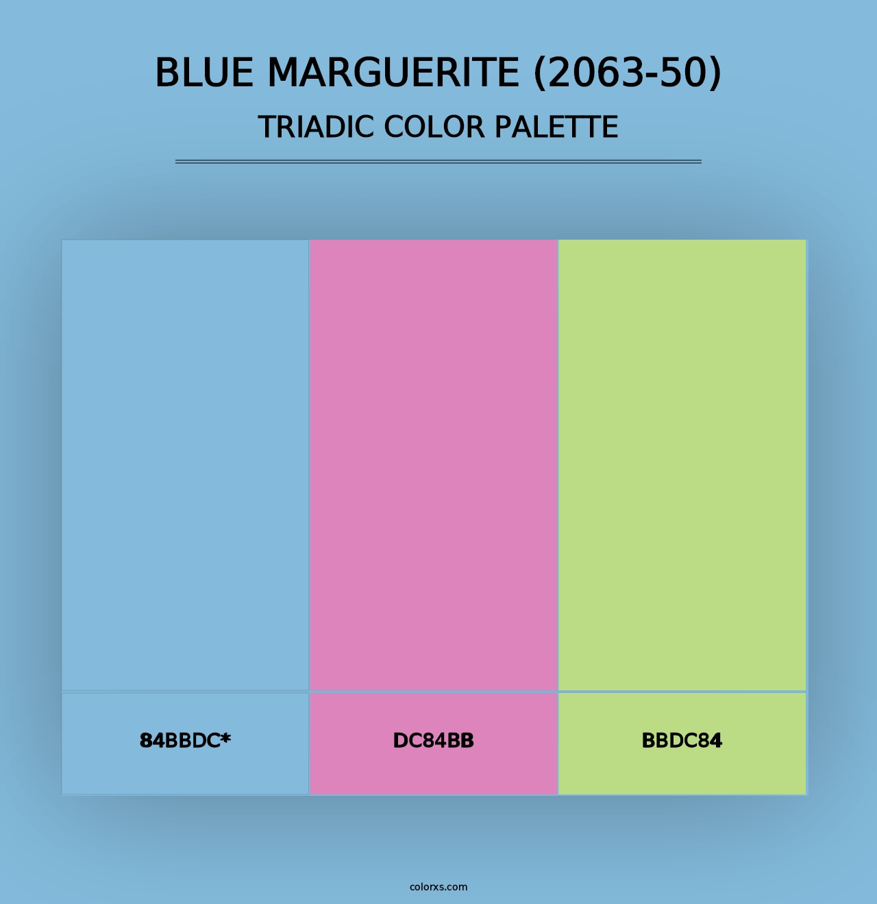 Blue Marguerite (2063-50) - Triadic Color Palette