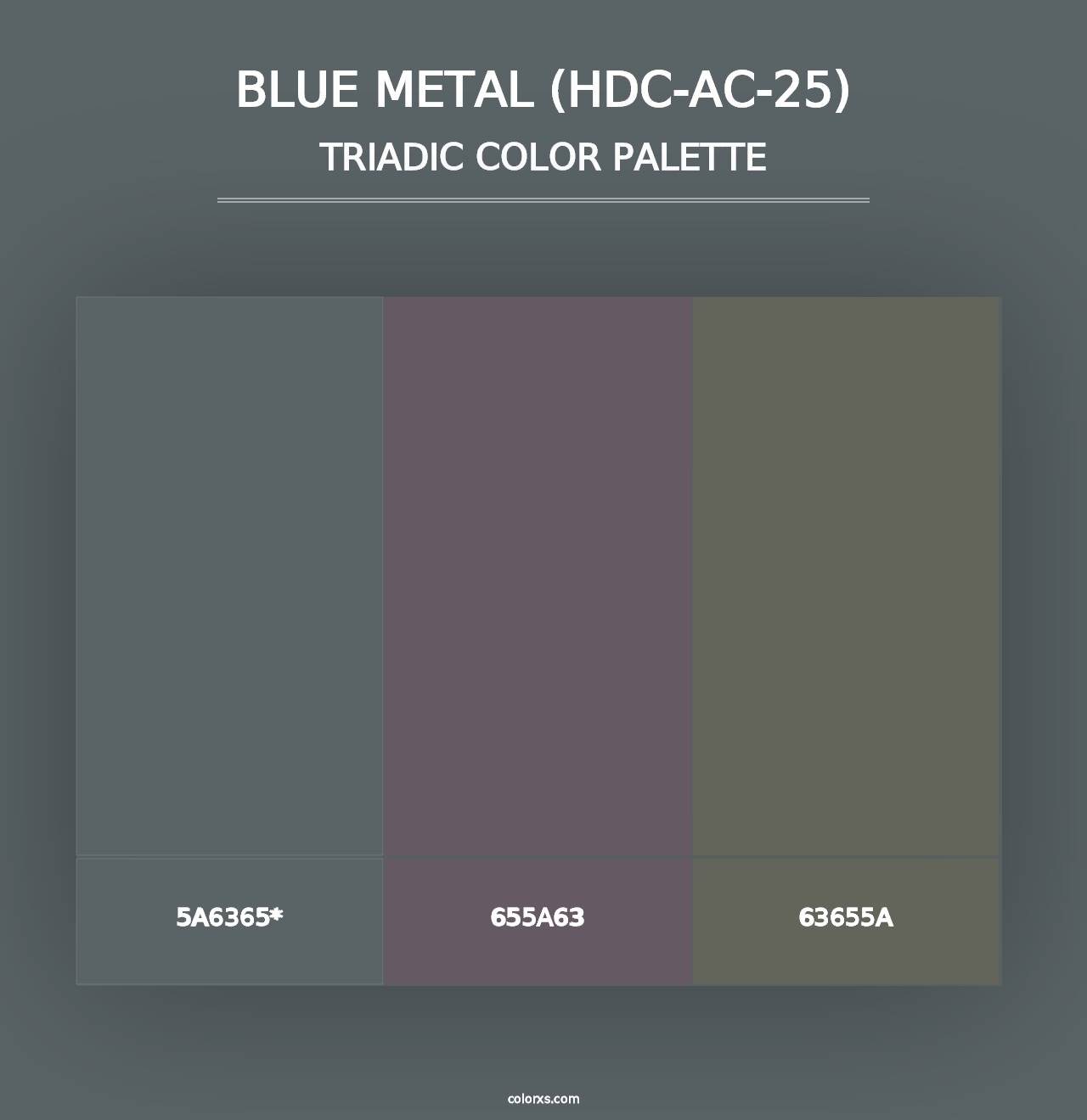 Blue Metal (HDC-AC-25) - Triadic Color Palette