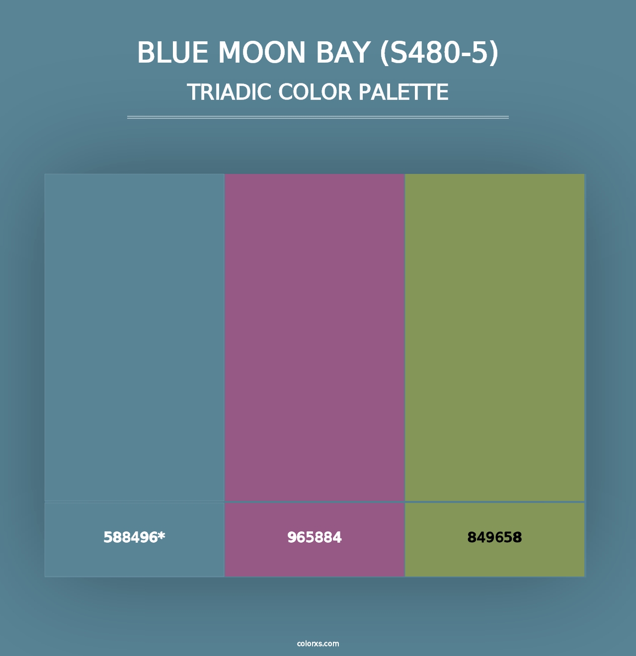 Blue Moon Bay (S480-5) - Triadic Color Palette