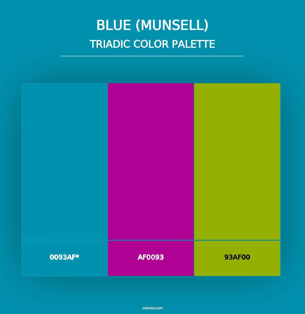 Blue (Munsell) - Triadic Color Palette