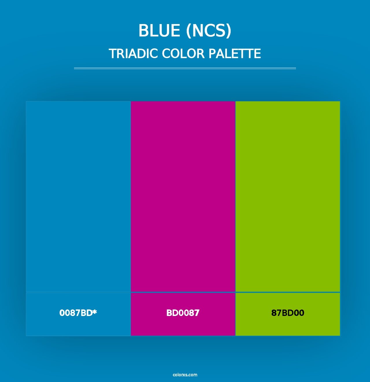 Blue (NCS) - Triadic Color Palette