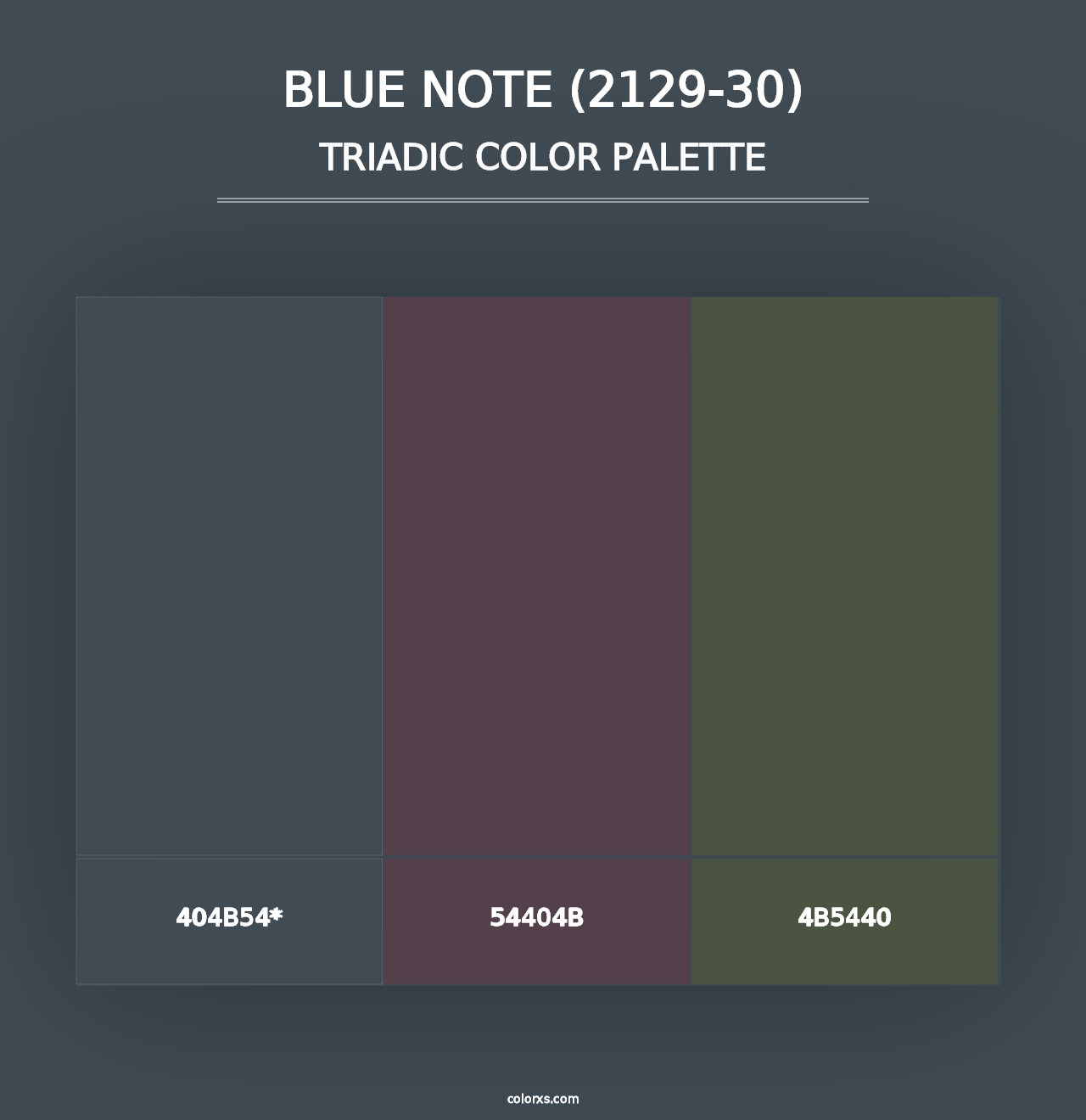 Blue Note (2129-30) - Triadic Color Palette