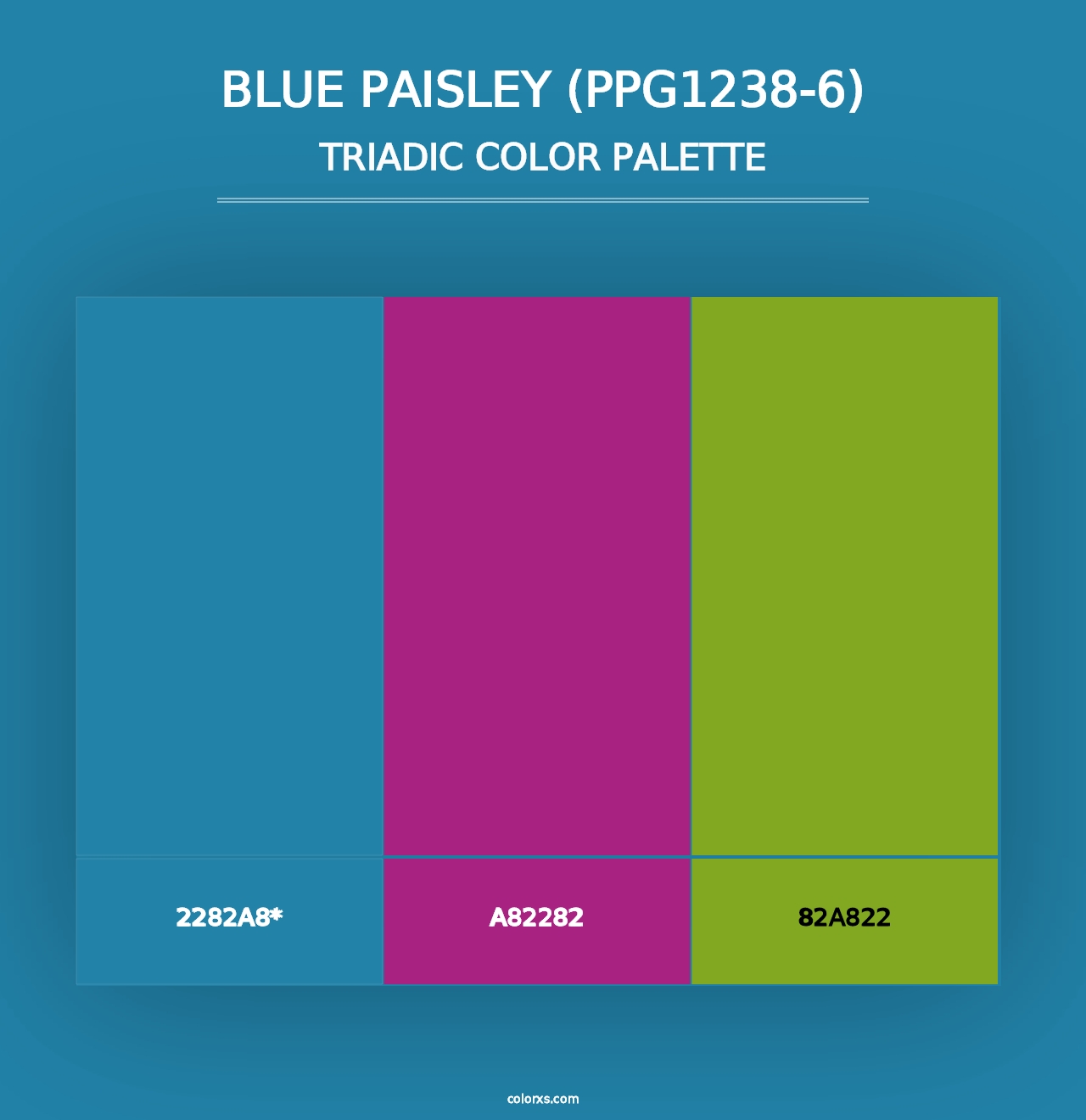 Blue Paisley (PPG1238-6) - Triadic Color Palette