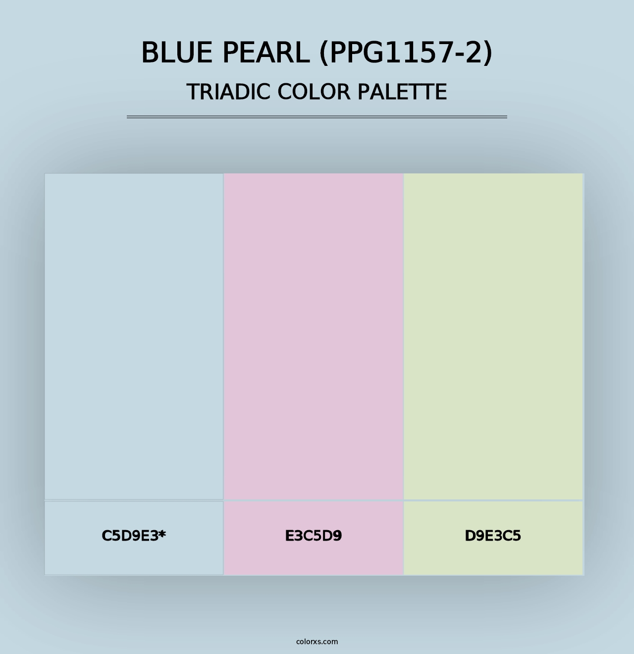 Blue Pearl (PPG1157-2) - Triadic Color Palette