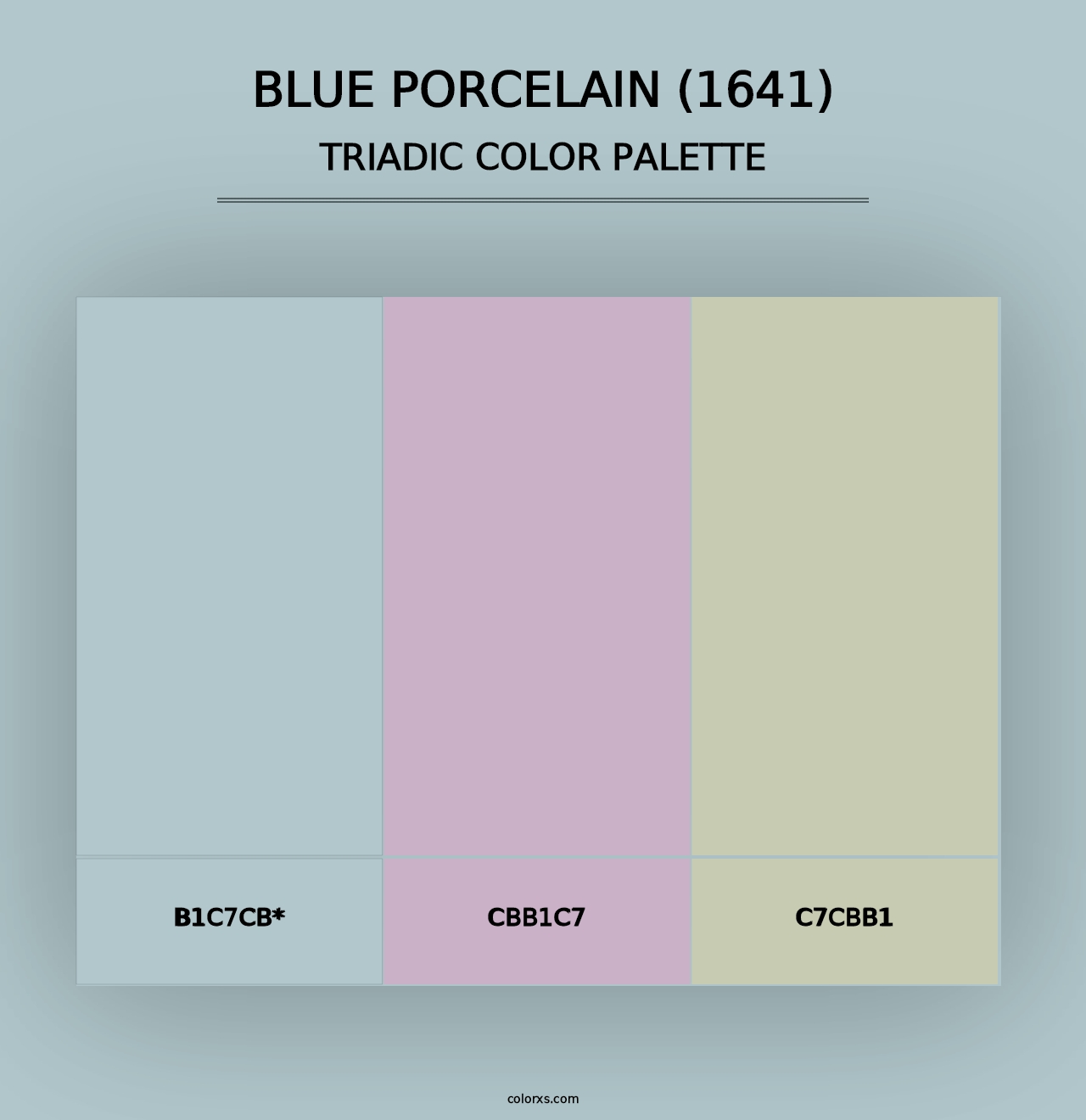 Blue Porcelain (1641) - Triadic Color Palette