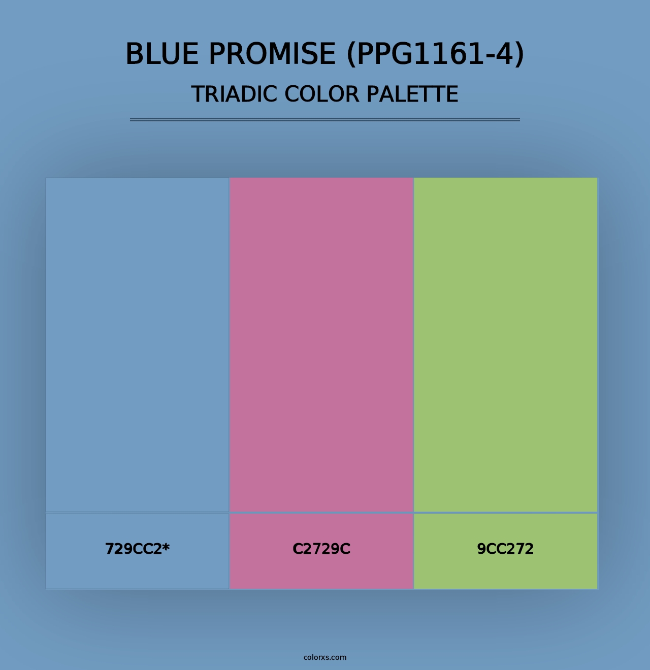 Blue Promise (PPG1161-4) - Triadic Color Palette