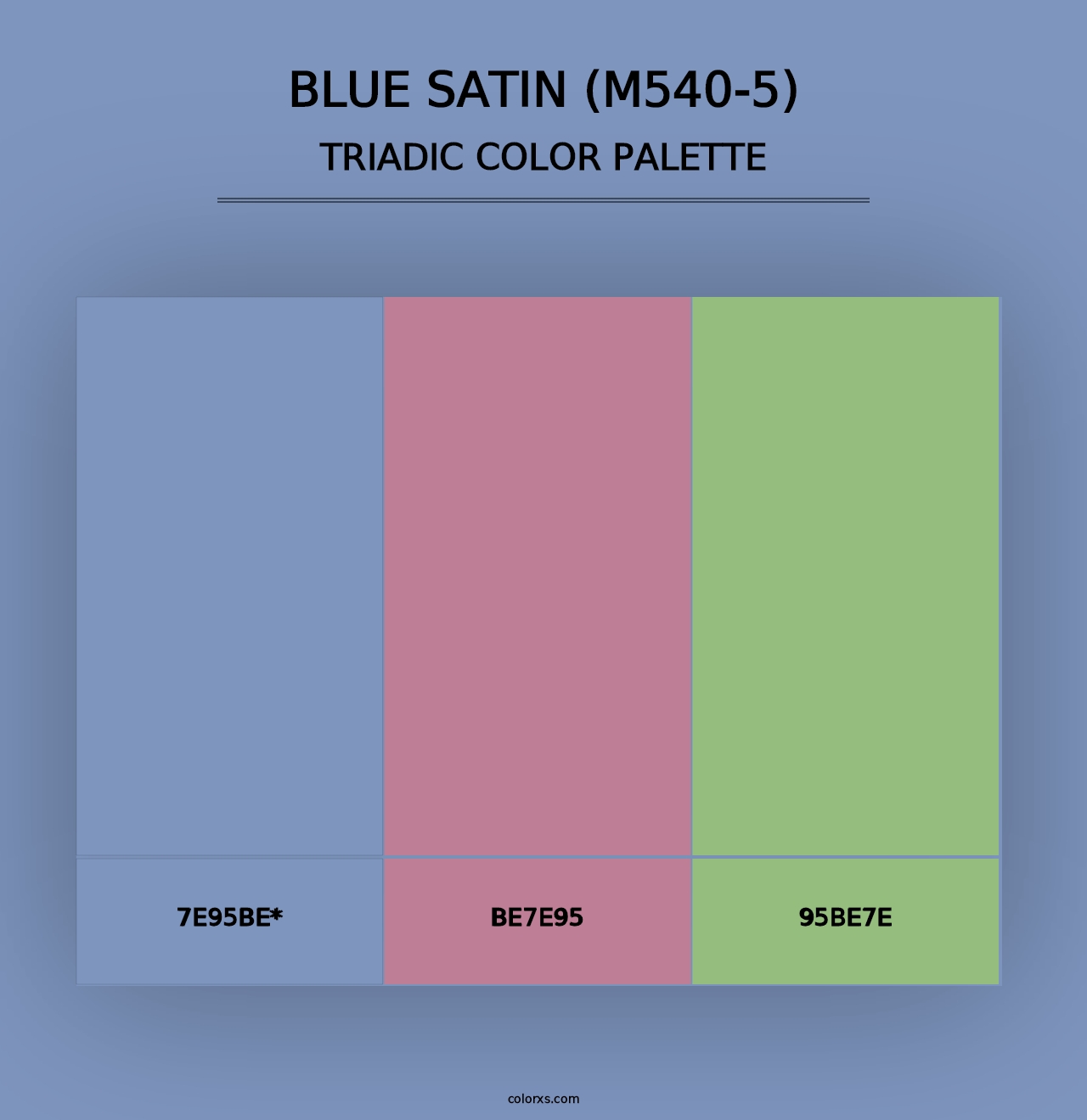 Blue Satin (M540-5) - Triadic Color Palette