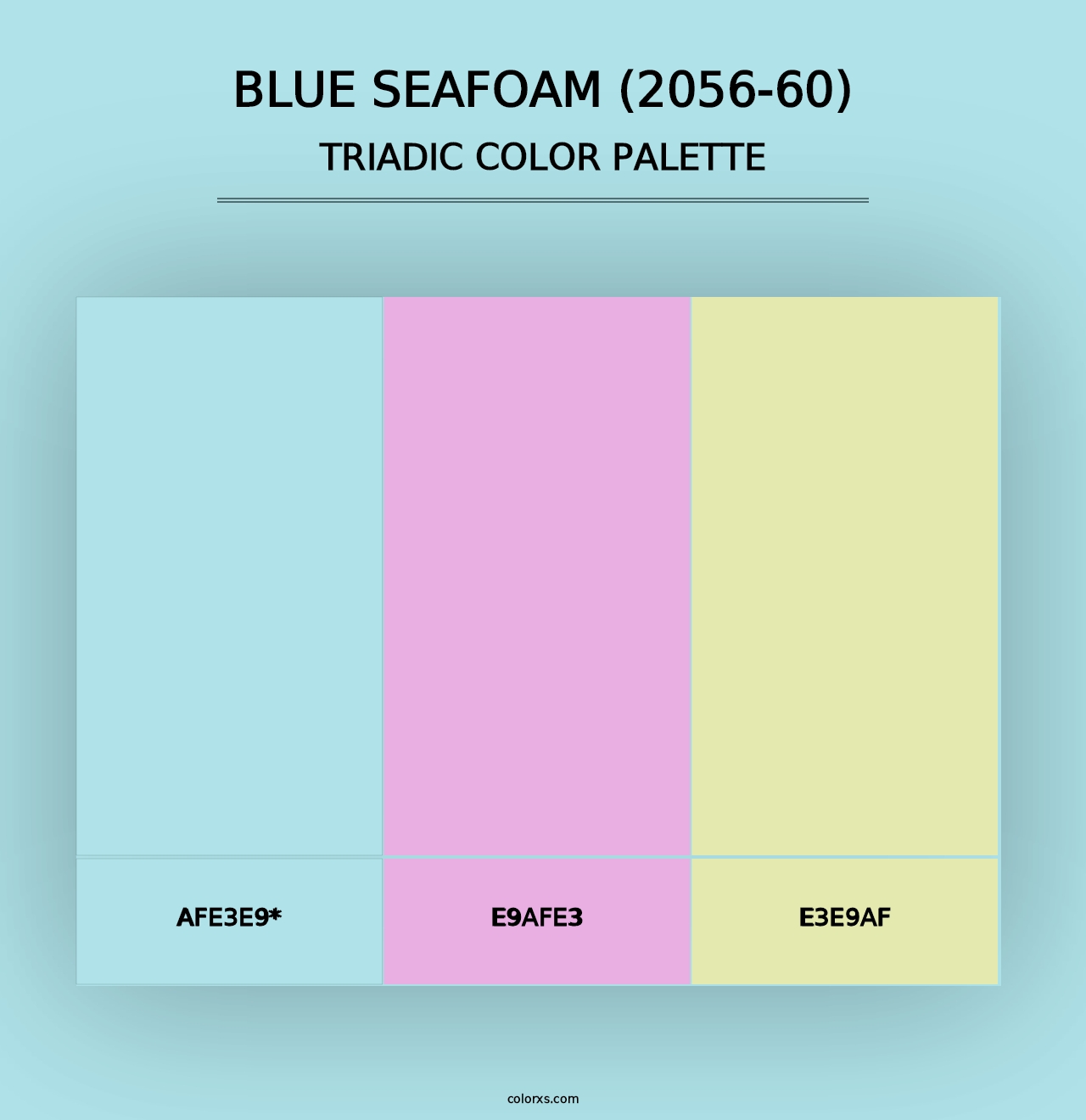 Blue Seafoam (2056-60) - Triadic Color Palette