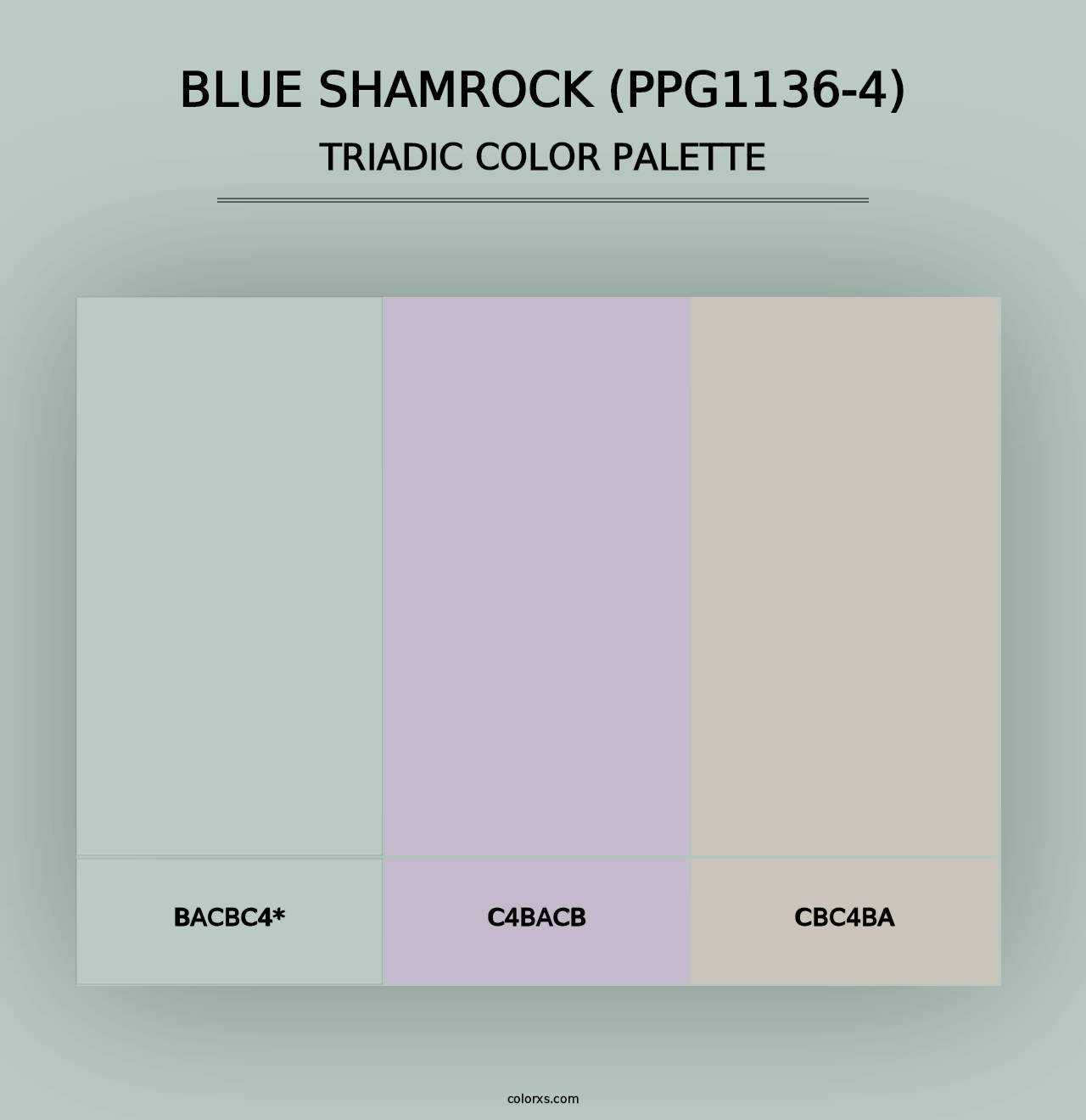 Blue Shamrock (PPG1136-4) - Triadic Color Palette