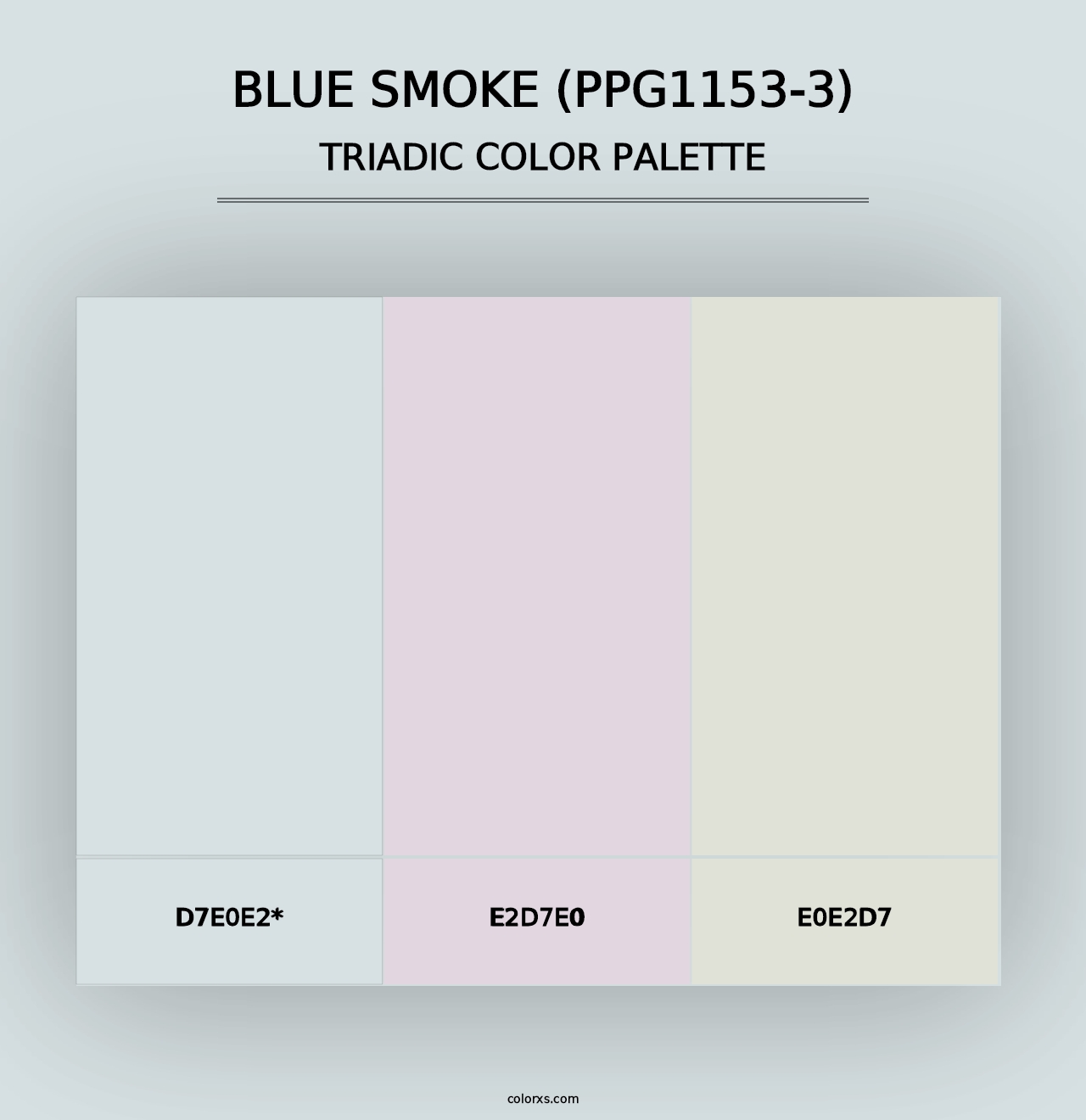 Blue Smoke (PPG1153-3) - Triadic Color Palette