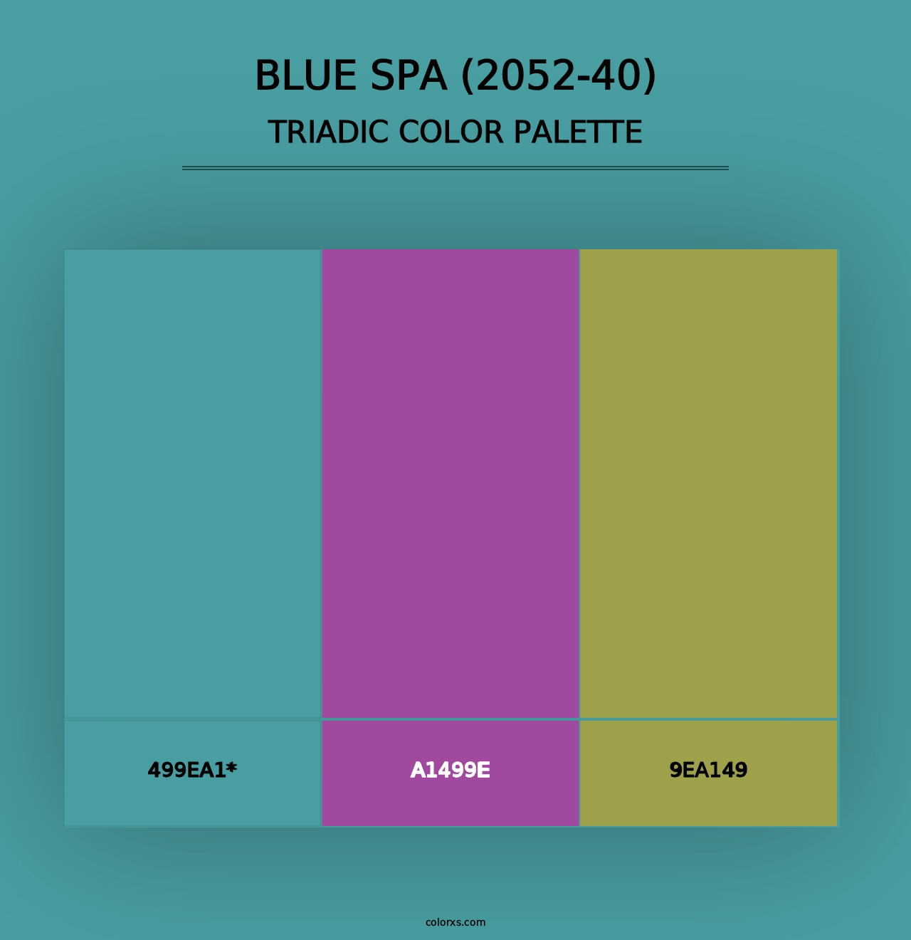 Blue Spa (2052-40) - Triadic Color Palette